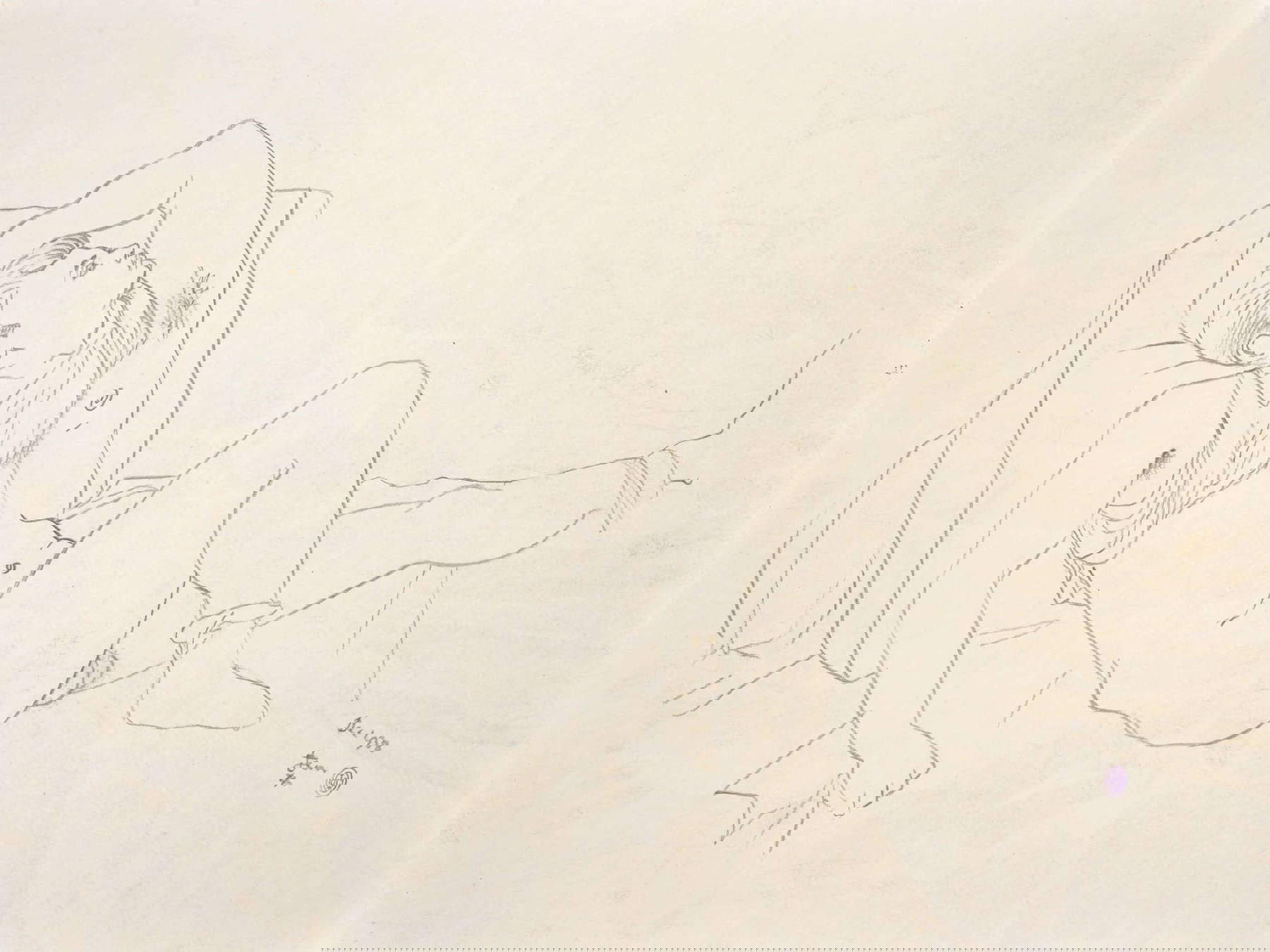 Jean Cocteau, Edouard Dermit nudo (Edouard Dermit nu) (1948; grafite su carta, 50 &times; 32,5 cm; Basilea, Collezione Kinzel-Schilling)