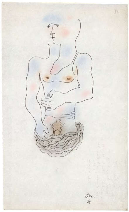 Jean Cocteau, Studio per Le Livre blanc, &Eacute;ph&egrave;be (1930; inchiostro su carta, 42 &times; 25 cm; Bruxelles, Collezione Kontaxopoulos Prokopchuk)