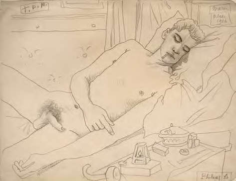 Jean Cocteau, Marcel Khill fuma oppio (Marcel Khill fumant de l&rsquo;Opium) (1936; grafite su carta, 22,8 &times; 29,5 cm; Basilea, Collezione Kinzel-Schilling)