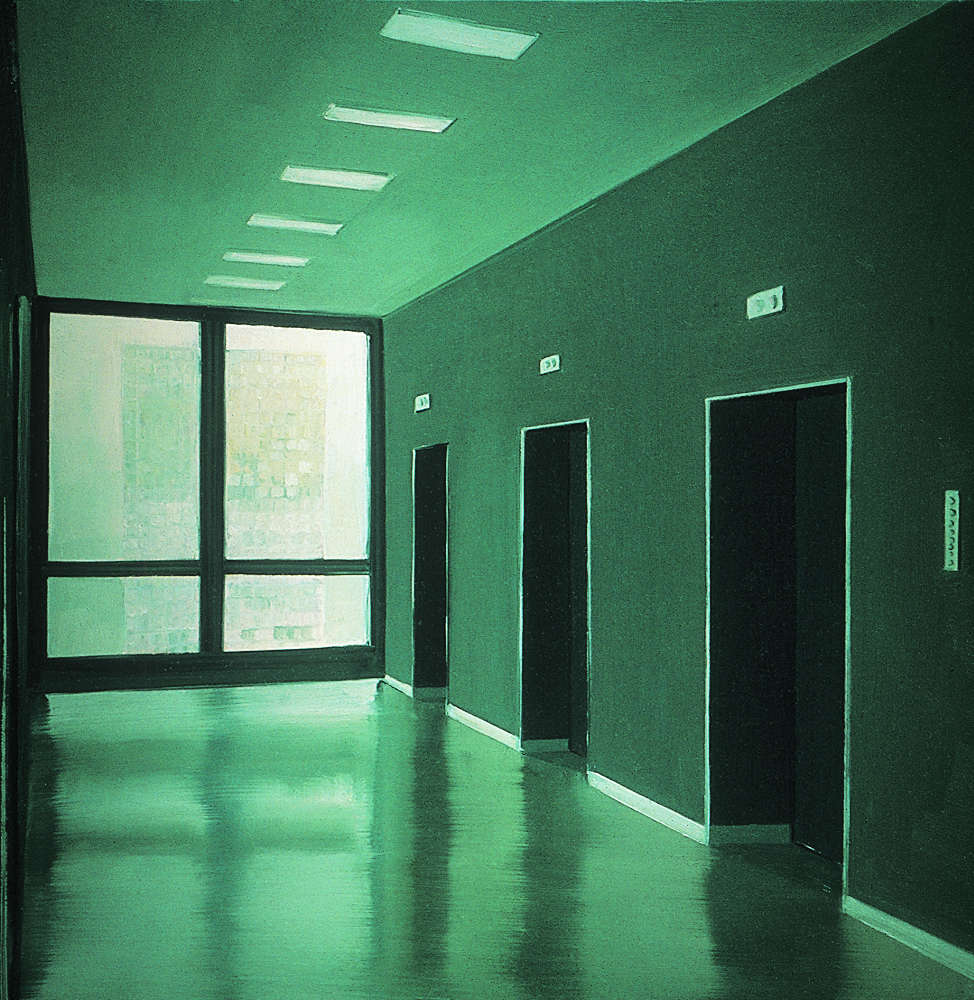 Luca Pancrazzi, Intérieur (1993 ; huile sur panneau, 30 x 30 cm) Luca Pancrazzi, Intérieur (1993 ; huile sur panneau, 30 x 30 cm)