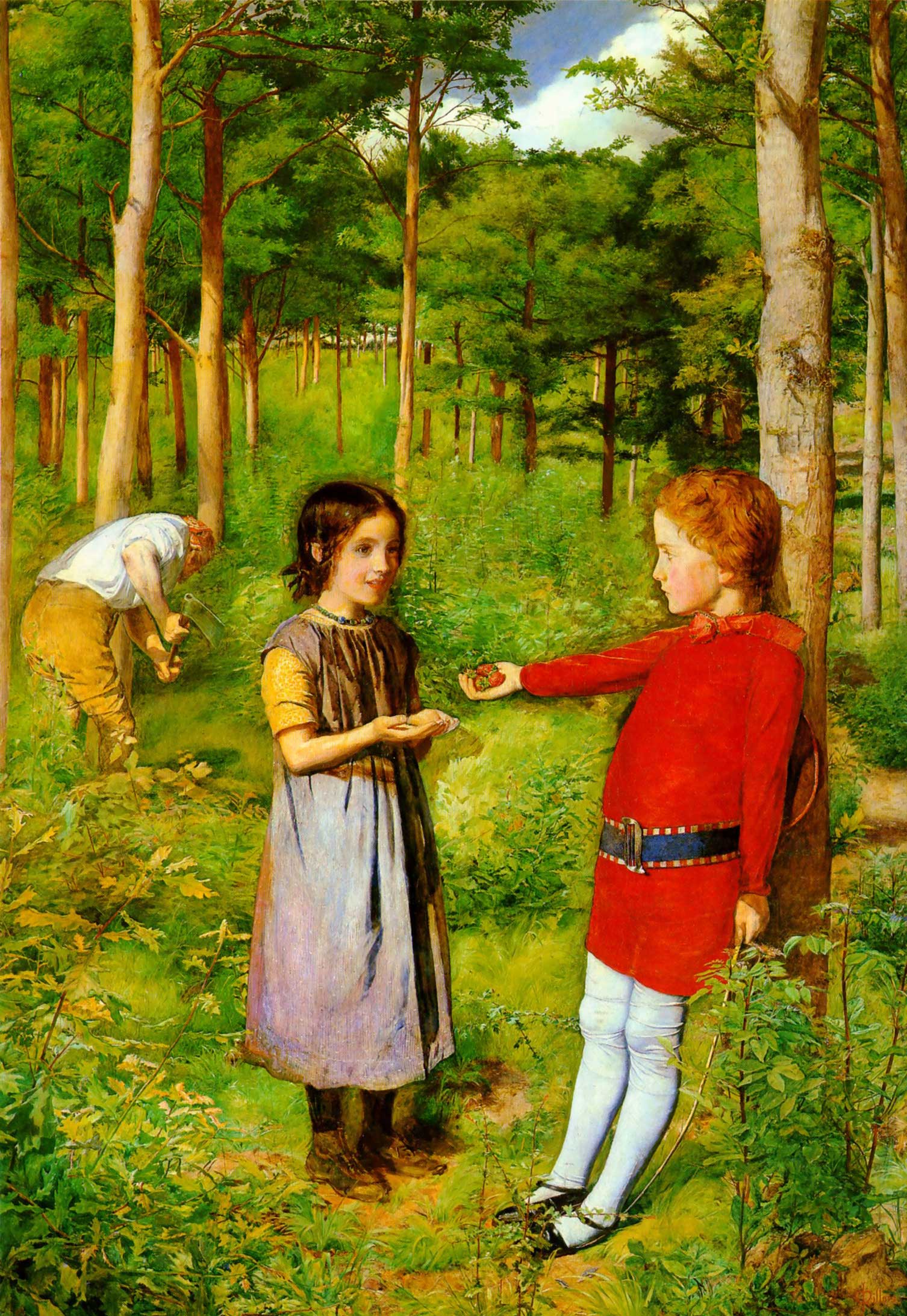 John Everett Millais, The Woodman's daughter (1851 ; huile sur toile, 89 x 65 cm ; Londres, Guildhall Art Gallery) John Everett Millais, The Woodman's daughter (1851 ; huile sur toile, 89 x 65 cm ; Londres, Guildhall Art Gallery)