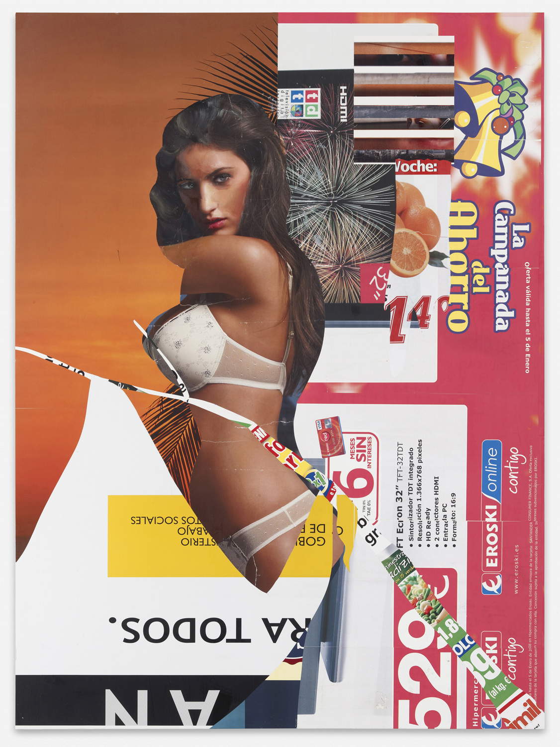 Albert Oehlen, I 13 (2010 ; papier sur toile, 230 x 170 cm) Albert Oehlen, I 13 (2010 ; papier sur toile, 230 x 170 cm)