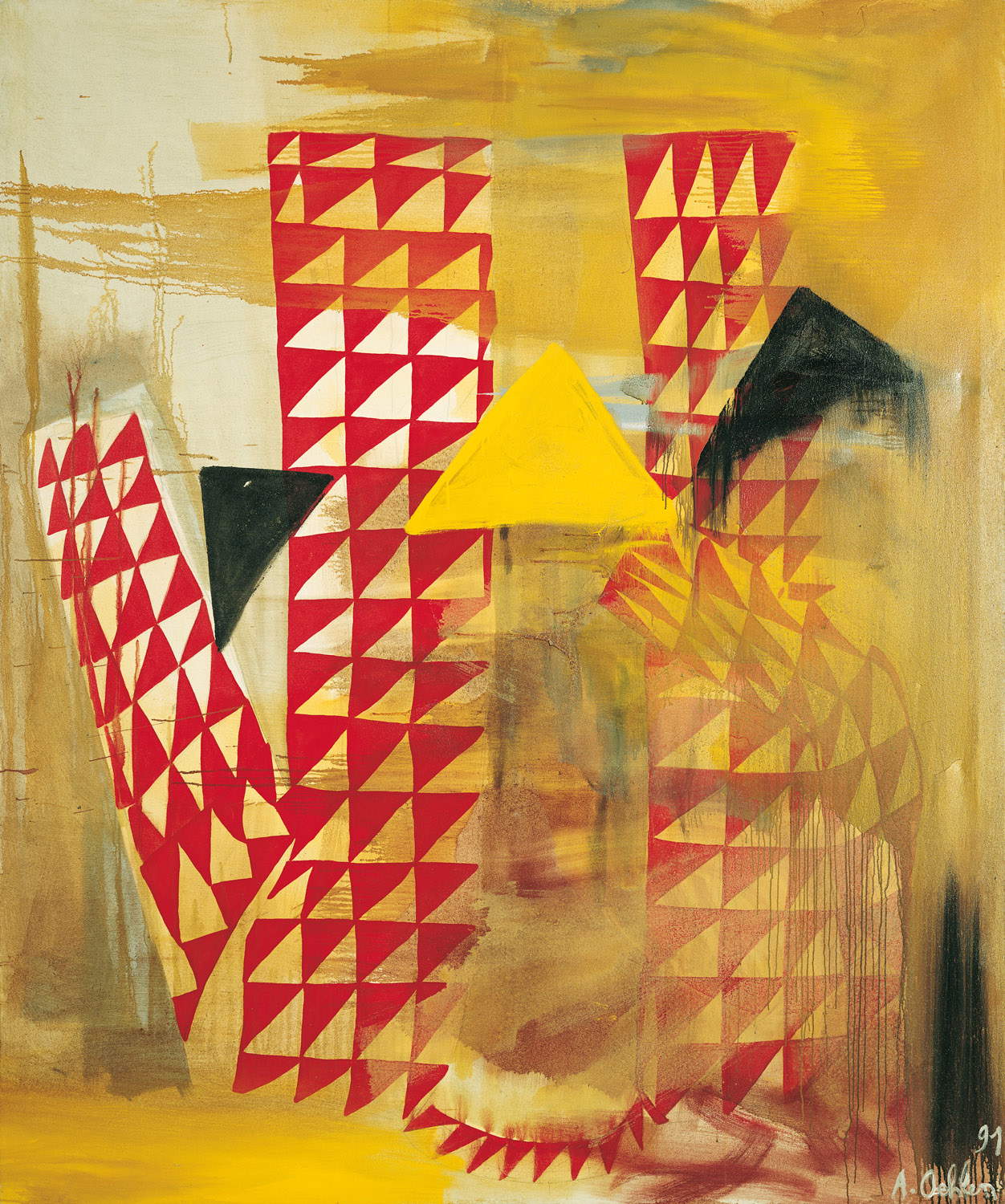 Albert Oehlen, Ohne Titel (1991 ; huile et laque sur toile, 240 x 200 cm) Albert Oehlen, Ohne Titel (1991 ; huile et laque sur toile, 240 x 200 cm)