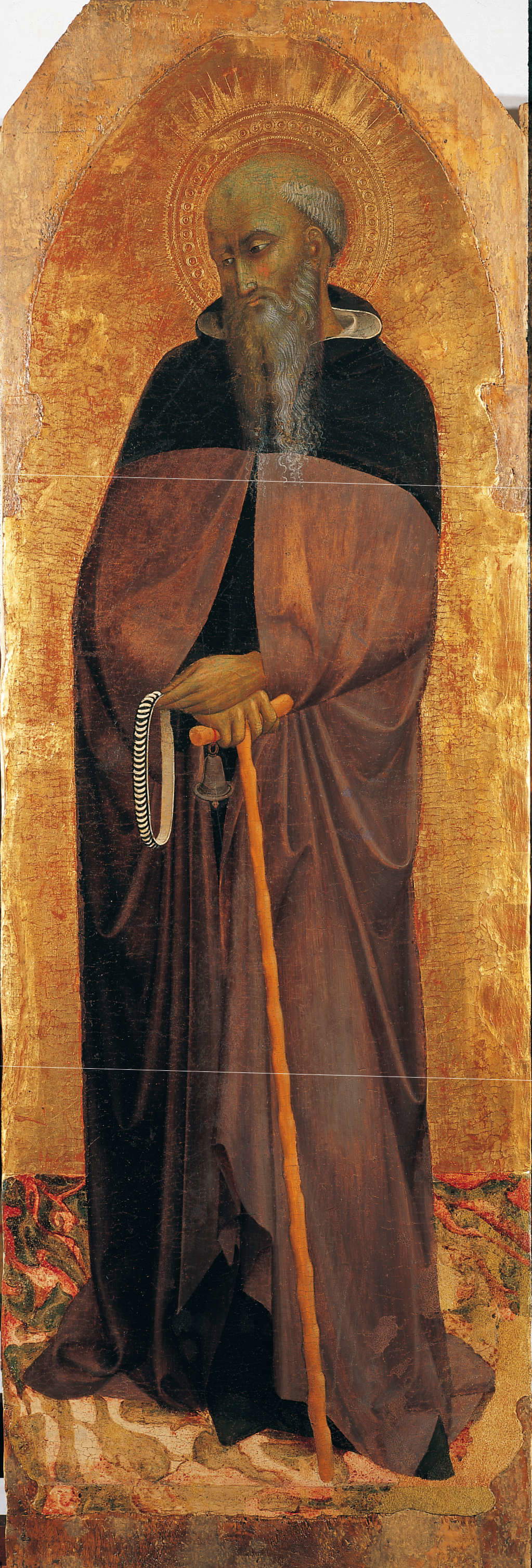 Stefano di Giovanni known as Sassetta, Saint Anthony Abbot (c. 1428-1430; tempera, gold, and silver on panel; Siena, Chigi Saracini Collection, property of Banca Monte dei Paschi di Siena) Stefano di Giovanni known as Sassetta, Saint Anthony Abbot (c. 1428-1430; tempera, gold, and silver on panel; Siena, Chigi Saracini Collection, property of Banca Monte dei Paschi di Siena)