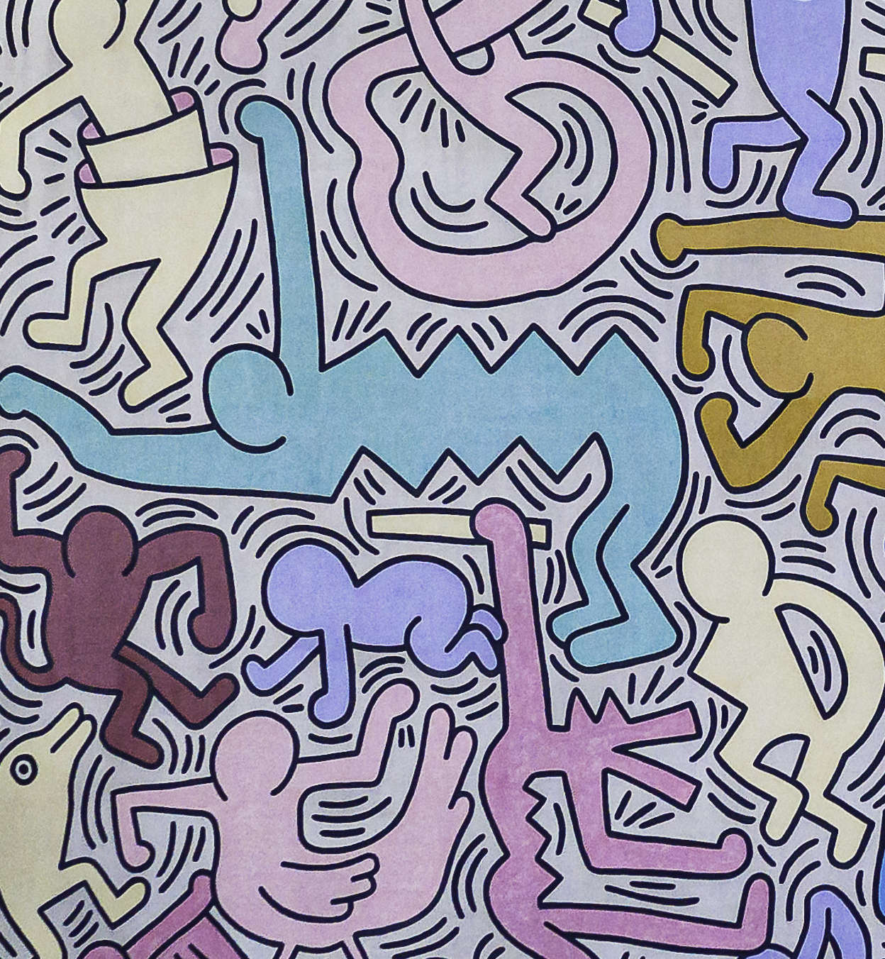 Keith Haring, Tuttomondo, detalle Keith Haring, Tuttomondo, detalle