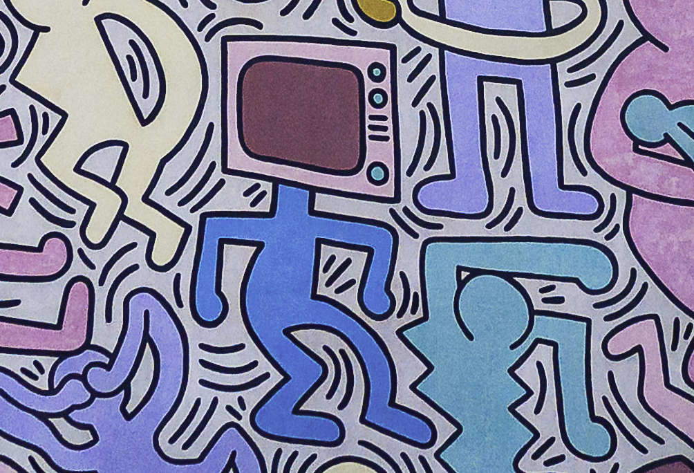 Keith Haring, Tuttomondo, detalle Keith Haring, Tuttomondo, detalle