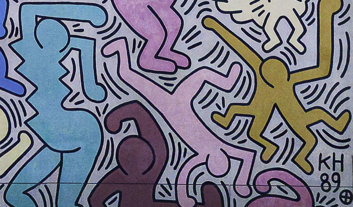 Keith Haring, Tuttomondo, detalle Keith Haring, Tuttomondo, detalle
