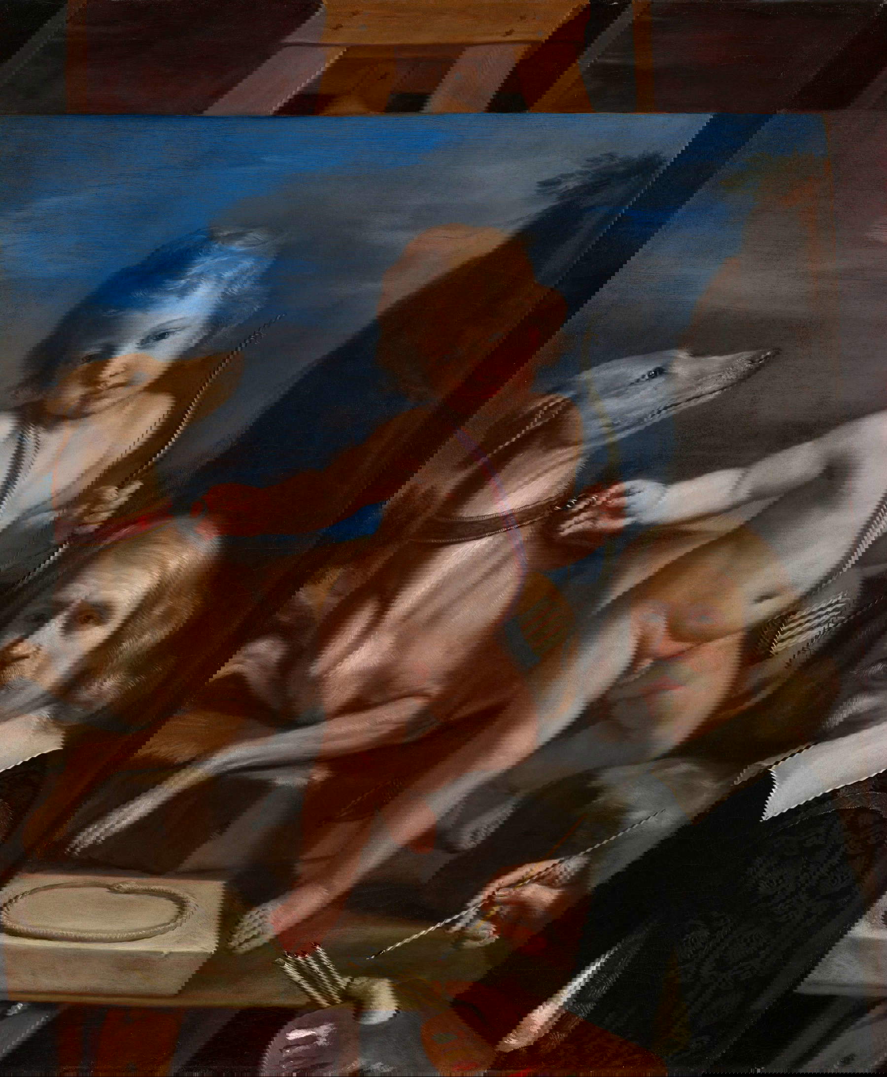 Guercino, Autoritratto con l'Amor fedele (1655; olio su tela, 116 x 95,6 cm; Washington, National Gallery)