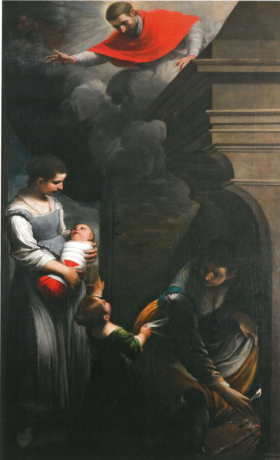 Guercino, Miracolo di San Carlo Borromeo (1612-1613; olio su tela; Renazzo, chiesa di San Sebastiano)