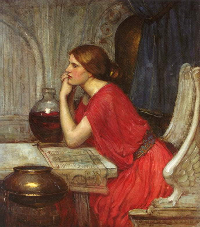 John William Waterhouse, Circe (1911; Öl auf Leinwand, 86,3 x 77,2 cm; Privatsammlung) John William Waterhouse, Circe (1911; Öl auf Leinwand, 86,3 x 77,2 cm; Privatsammlung)