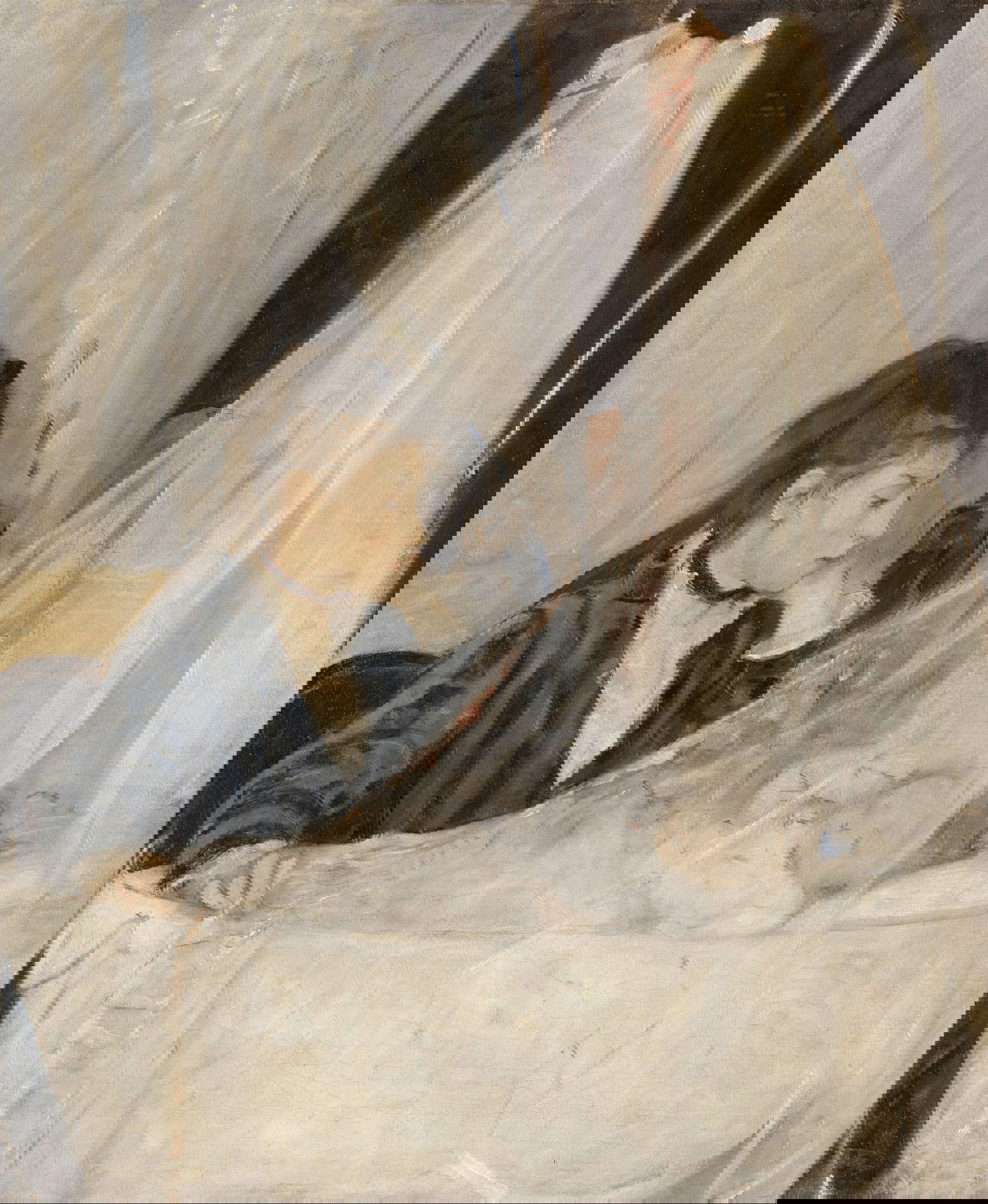 Berthe Morisot, Le berceau (1872 ; huile sur toile, 46 x 56 cm ; Paris, Mus&eacute;e d'Orsay)