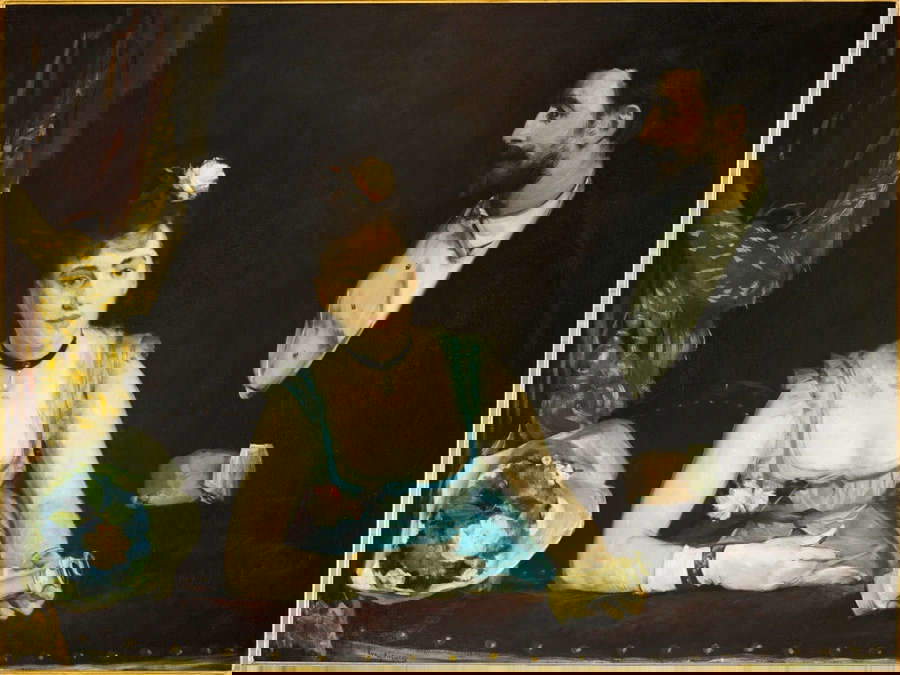 Eva Gonzal&egrave;s, Une loge aux Italiens (1874 ; huile sur toile, 98 x 130 cm ; Paris, Mus&eacute;e d'Orsay)