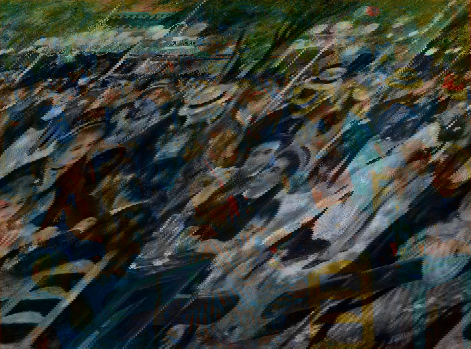 Pierre-Auguste Renoir, Bal du moulin de la Galette (1876 ; huile sur toile, 131 x 175 cm ; Paris, mus&eacute;e d'Orsay)