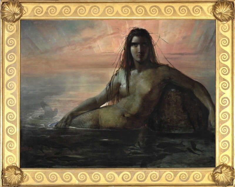 Elisabeth Jerichau-Baumann, La sirène (1861 ; huile sur toile, 98 x 129 cm ; collection privée) Elisabeth Jerichau-Baumann, La sirène (1861 ; huile sur toile, 98 x 129 cm ; collection privée)