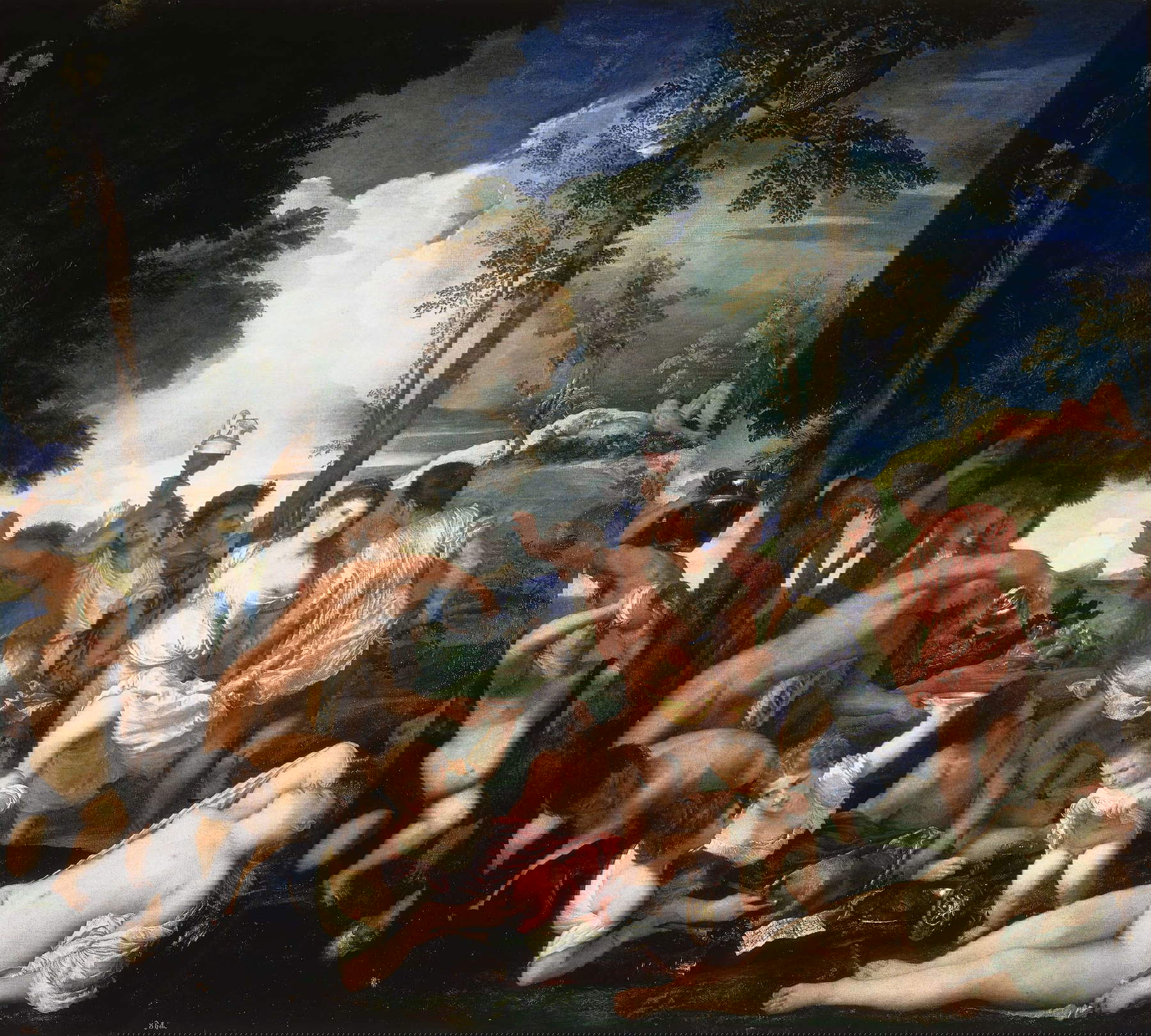 Tiziano, Il Baccanale degli Andrii (1523-1526; olio su tela, 175 x 193 cm; Madrid, Prado)