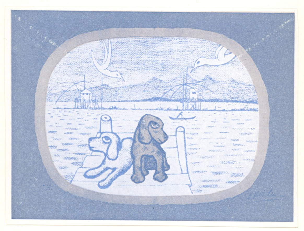 Giuseppe Viviani, Bocca d'Arno (lithograph, 55.6 x 76.5 cm; Private collection)