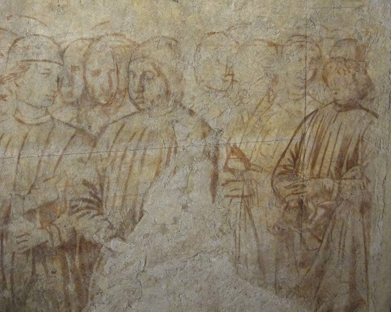 Benozzo Gozzoli, The Meeting of King Solomon and the Queen of Sheba, sinopia Benozzo Gozzoli, The Meeting of King Solomon and the Queen of Sheba, sinopia