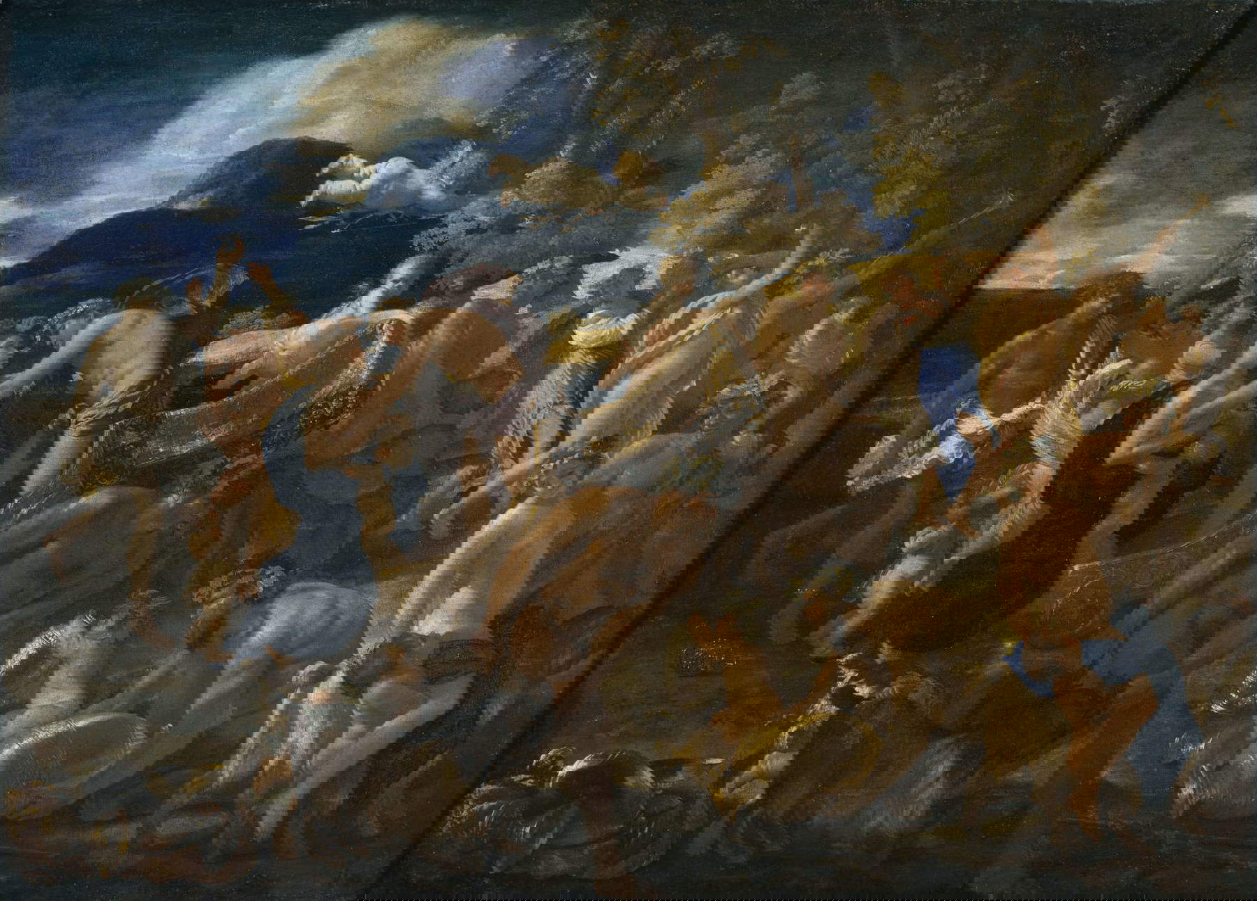 Nicolas Poussin, Bacchanale (1625-1626 ; huile sur toile, 122 x 169 cm ; Madrid, Musée du Prado) Nicolas Poussin, Bacchanale (1625-1626 ; huile sur toile, 122 x 169 cm ; Madrid, Musée du Prado)