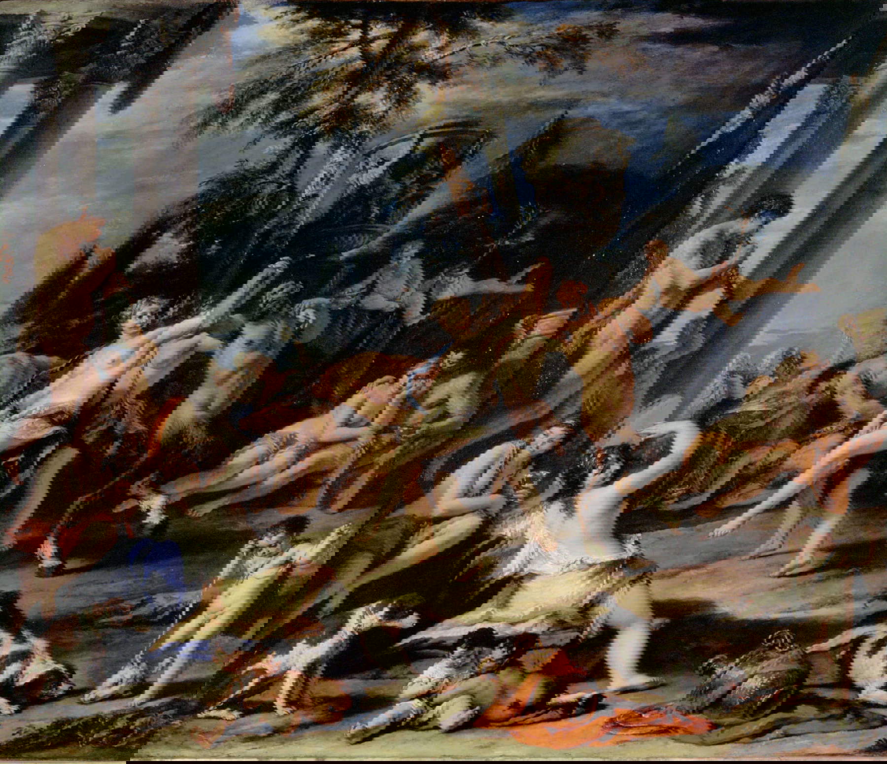 Sebastiano Ricci, Bacchanale en l'honneur de Pan (vers 1716 ; toile, 84 x 100 cm ; Venise, Gallerie dell'Accademia) Sebastiano Ricci, Bacchanale en l'honneur de Pan (vers 1716 ; toile, 84 x 100 cm ; Venise, Gallerie dell'Accademia)