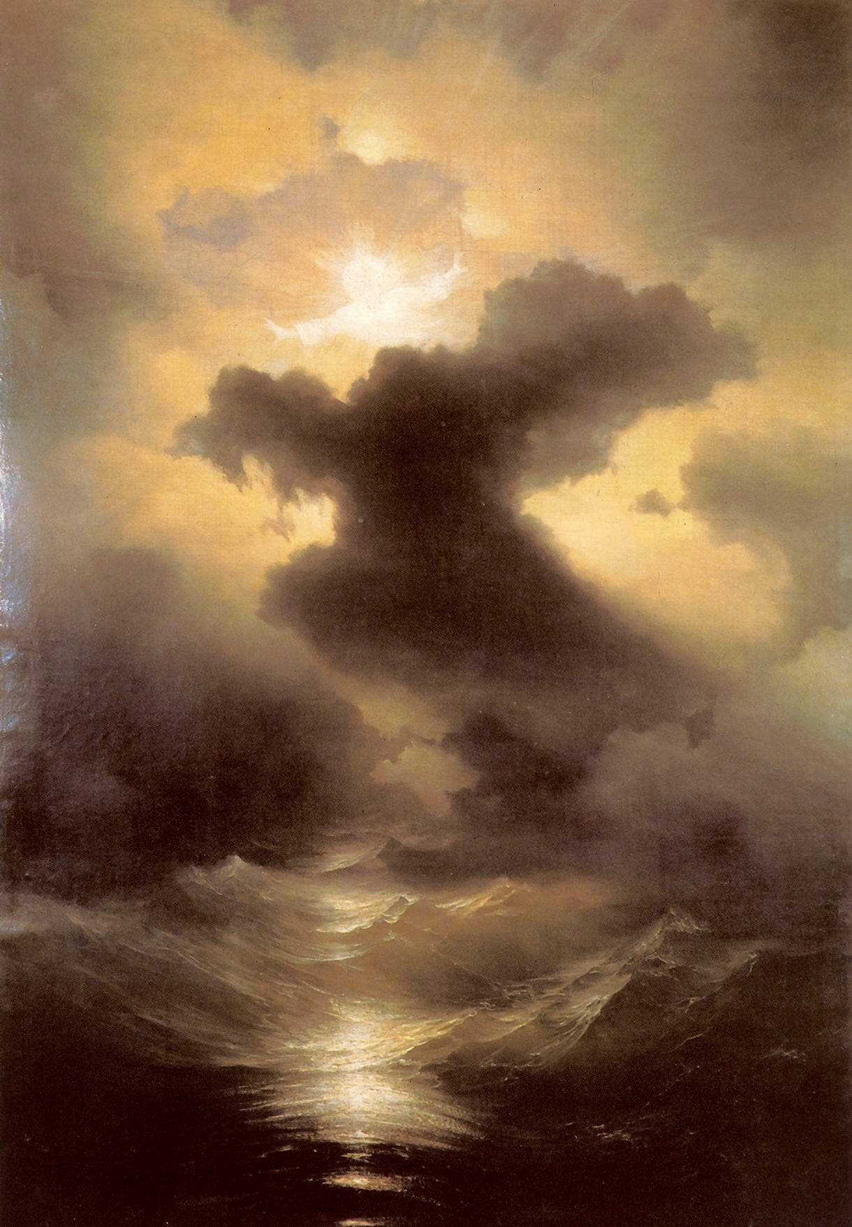 Ivan Aivazovsky, Chaos (The Creation) (1841; oil on paper, 108 x 73 cm; Venice, Museum of the Armenian Congregation) Ivan Aivazovsky, Chaos (The Creation) (1841; oil on paper, 108 x 73 cm; Venice, Museum of the Armenian Congregation)