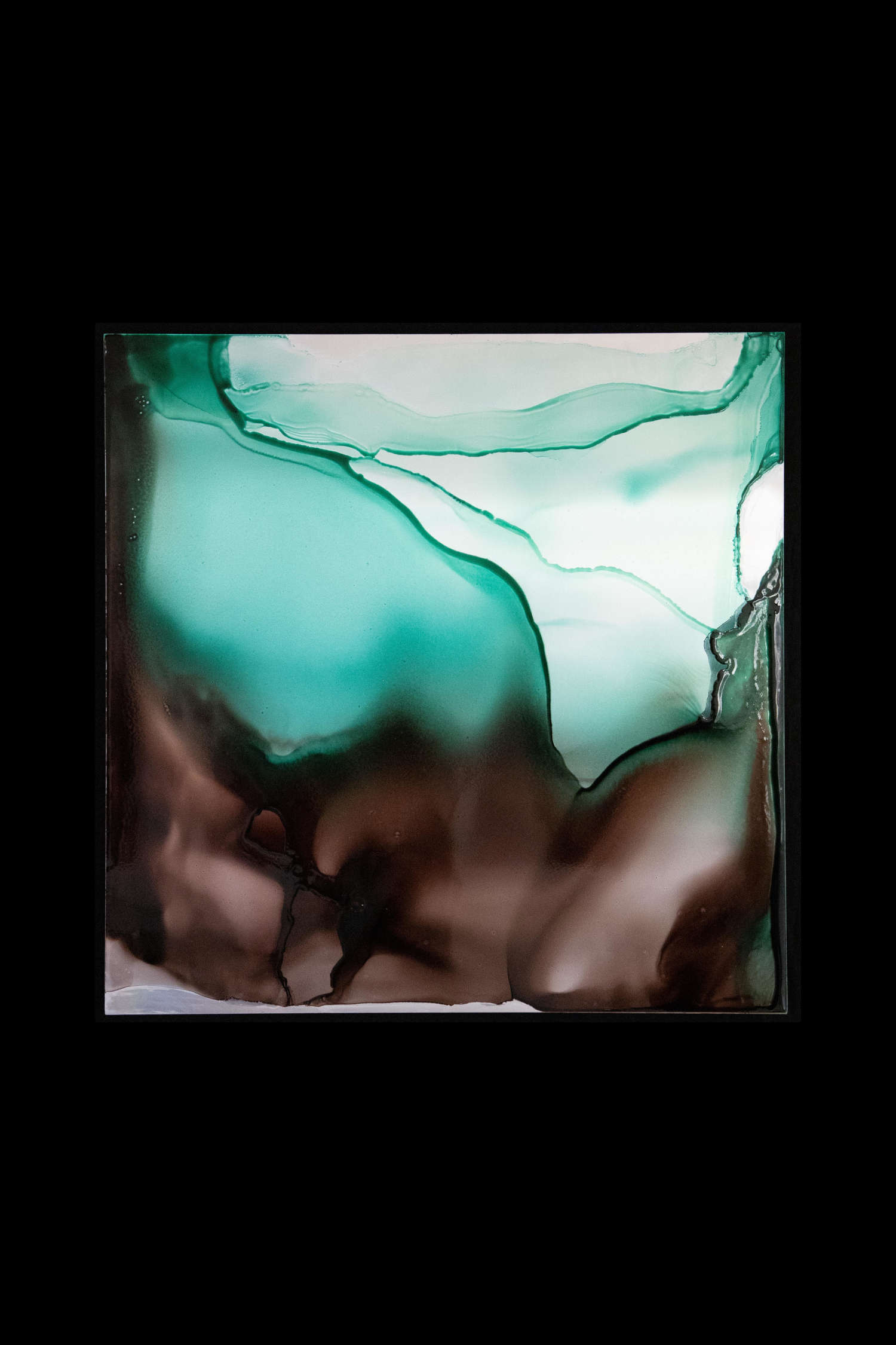 Maurizio Faleni, Osmosis Andrea Mantegna (mixed media, 74 x 74 cm)