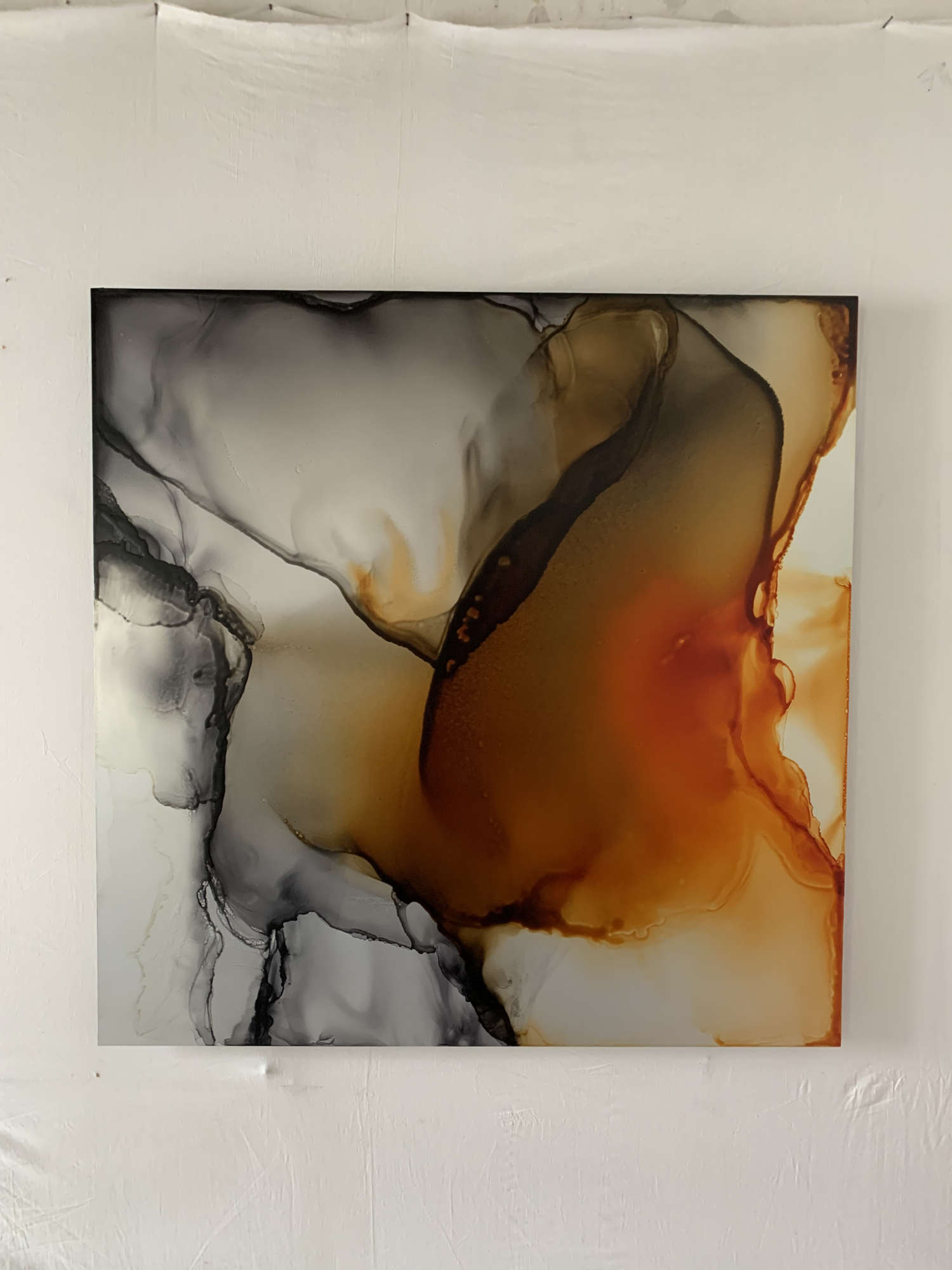 Maurizio Faleni, Osmosis Giorgione (mixed media, 100 x 100 cm)