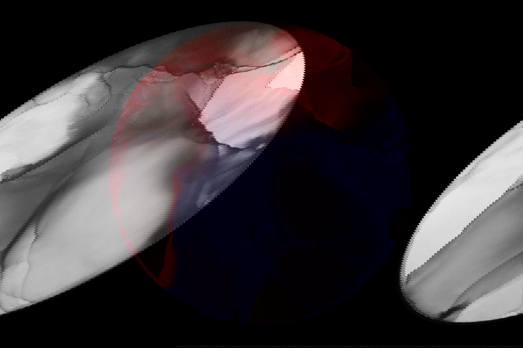 Maurizio Faleni, Osmosis Masaccio (mixed media, diameter 94 cm)