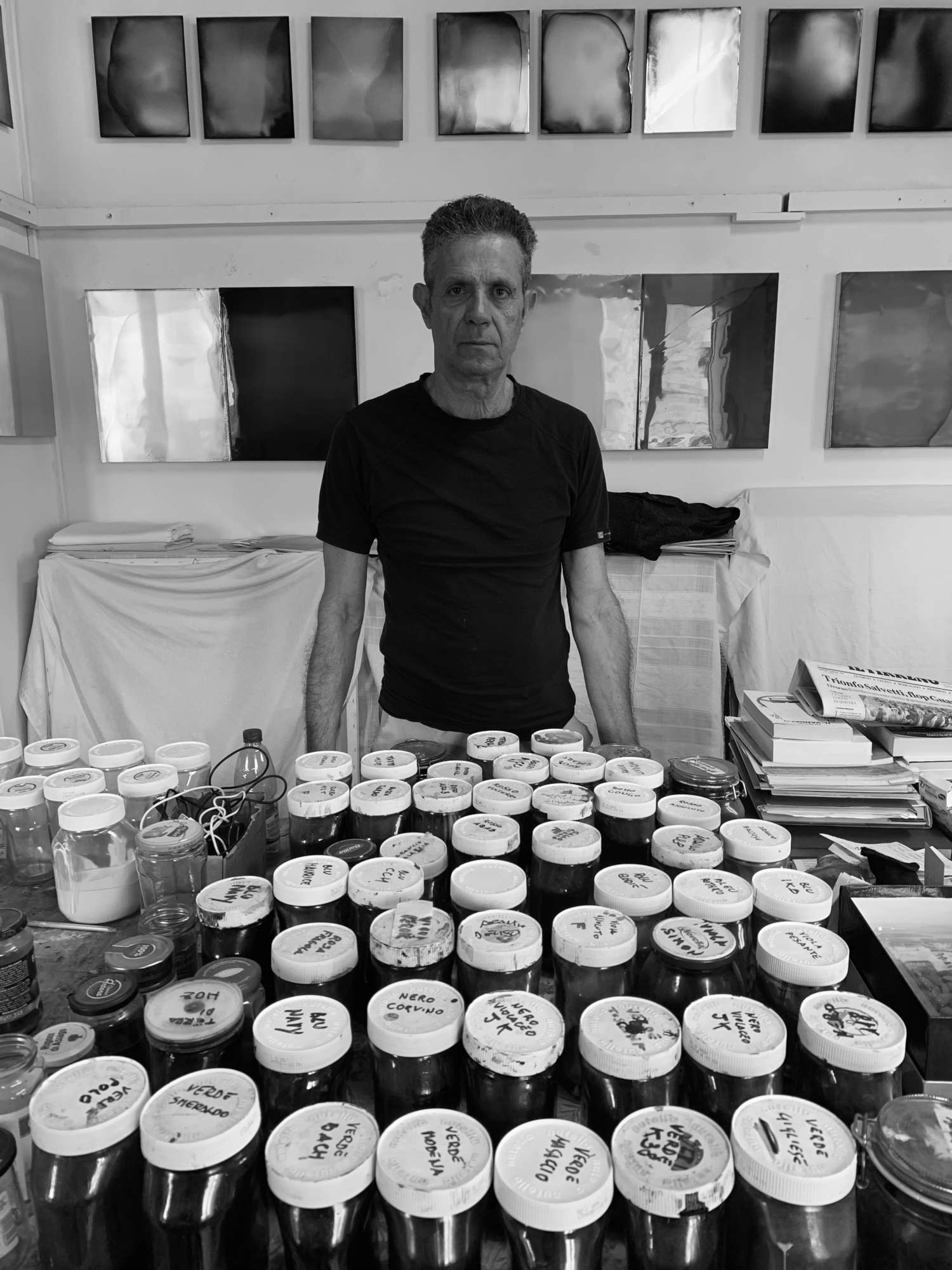 Maurizio Faleni in his studio