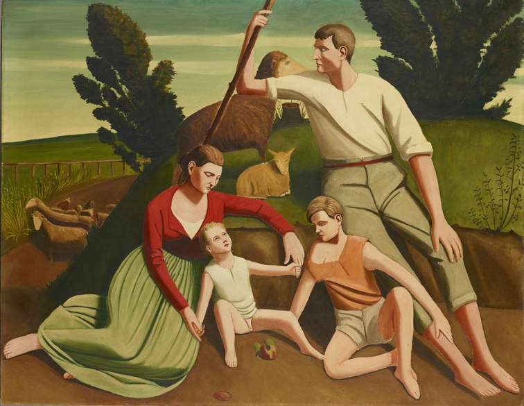 Gisberto Ceracchini, Familia de pastores (1934; óleo sobre lienzo, 143 x 183,5 cm; Rovereto, Mart, VAF-Stiftung) Gisberto Ceracchini, Familia de pastores (1934; óleo sobre lienzo, 143 x 183,5 cm; Rovereto, Mart, VAF-Stiftung)