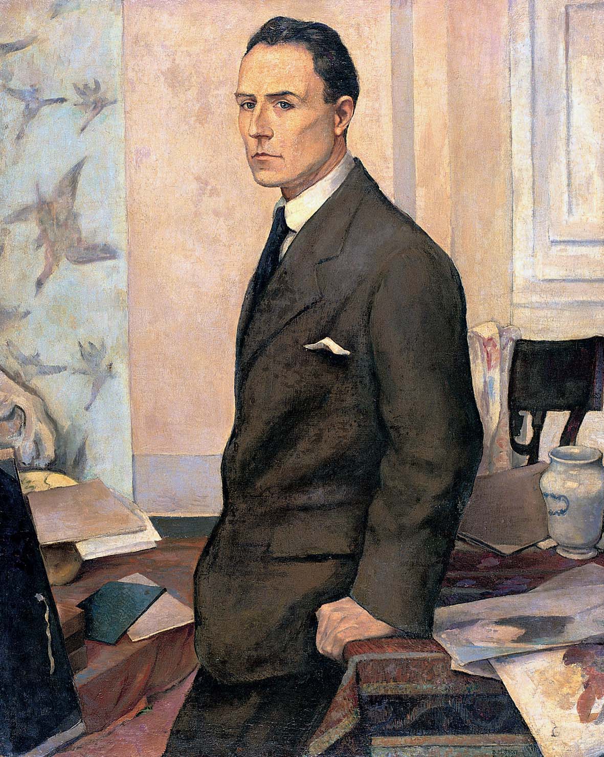 Baccio Maria Bacci, Portrait de Matteo Marangoni (1919 ; huile sur toile, 105 x 84 cm ; Gênes, Wolfsoniana - Palazzo Ducale Fondazione per la Cultura)
