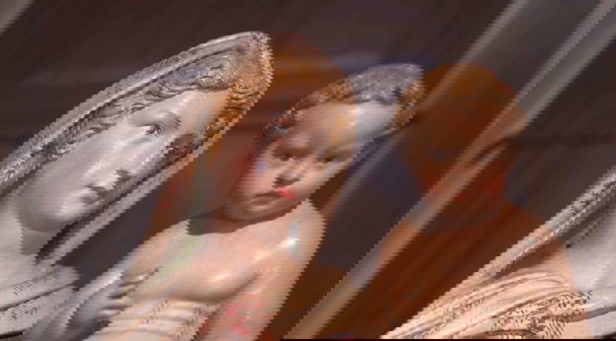 Jacopo della Quercia, Madonna mit Kind, Detail