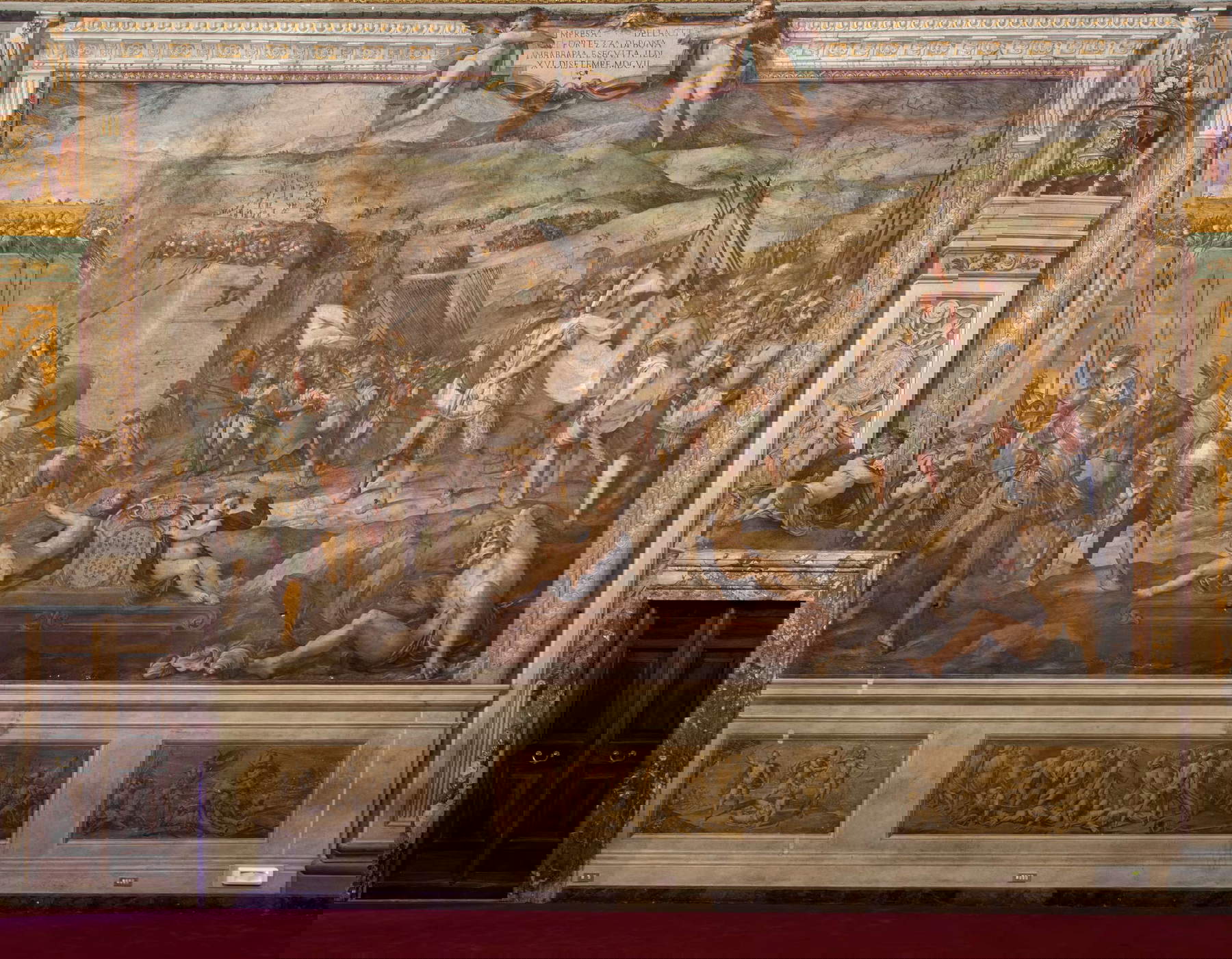 Bernardino Poccetti, Impresa di Bona in Algeria (1607-1609; pittura a bianco di calce con finitura a fresco; Firenze, Palazzo Pitti, Galleria Palatina-Appartamento degli Arazzi, Sala di Bona) Bernardino Poccetti, Impresa di Bona in Algeria (1607-1609; pittura a bianco di calce con finitura a fresco; Firenze, Palazzo Pitti, Galleria Palatina-Appartamento degli Arazzi, Sala di Bona)
