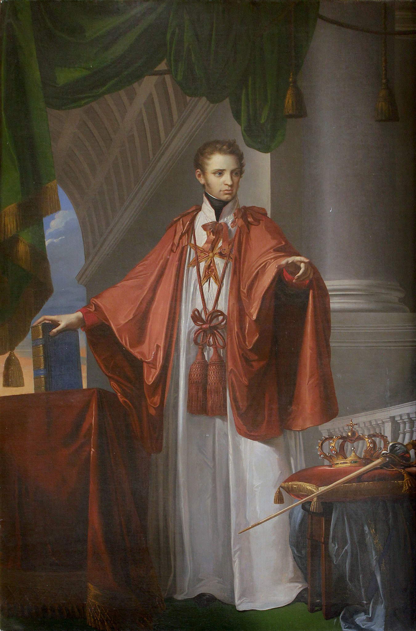 Giuseppe Bezzuoli, Ritratto di Leopoldo II di Toscana con le vesti di Gran Maestro dell'Ordine di Santo Stefano (1825 circa; olio su tela; Pisa, Museo Nazionale di Palazzo Reale). Foto: Kaho Mitsuki Giuseppe Bezzuoli, Ritratto di Leopoldo II di Toscana con le vesti di Gran Maestro dell'Ordine di Santo Stefano (1825 circa; olio su tela; Pisa, Museo Nazionale di Palazzo Reale). Foto: Kaho Mitsuki