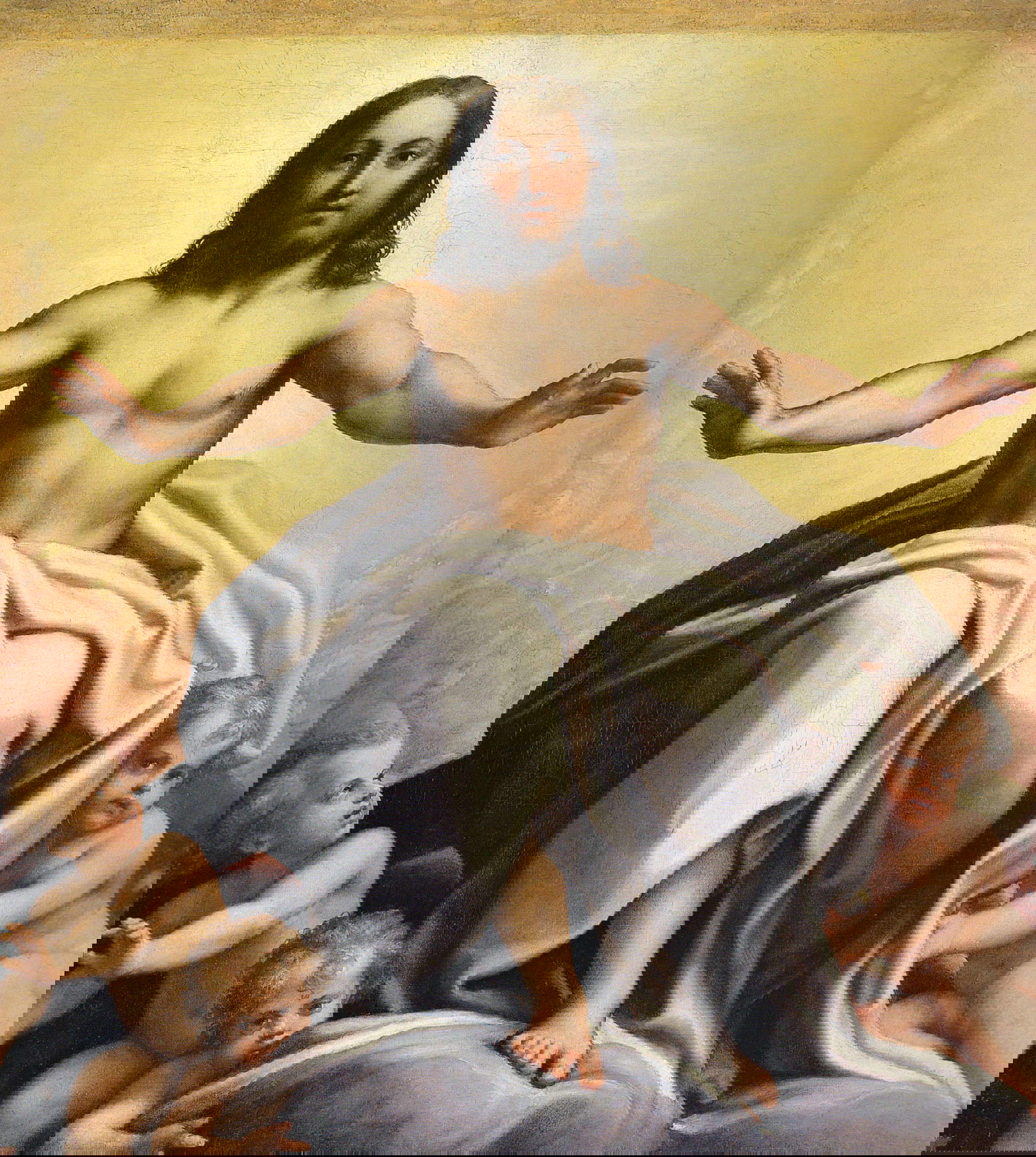 The Redeemer in mercy. Close-up shot