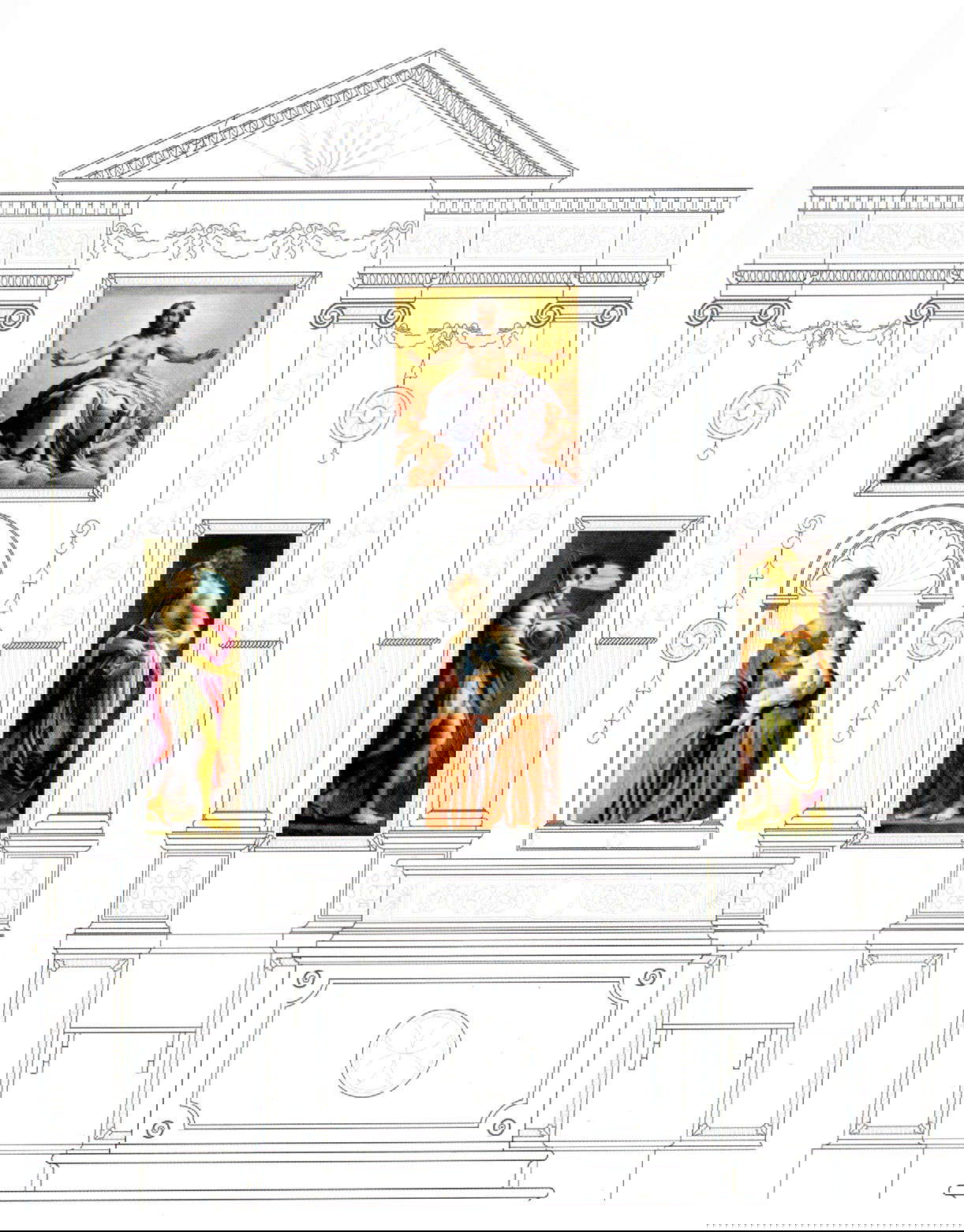 The Triptych of Mercy. Graphic reconstruction by Gianluca Nicolini