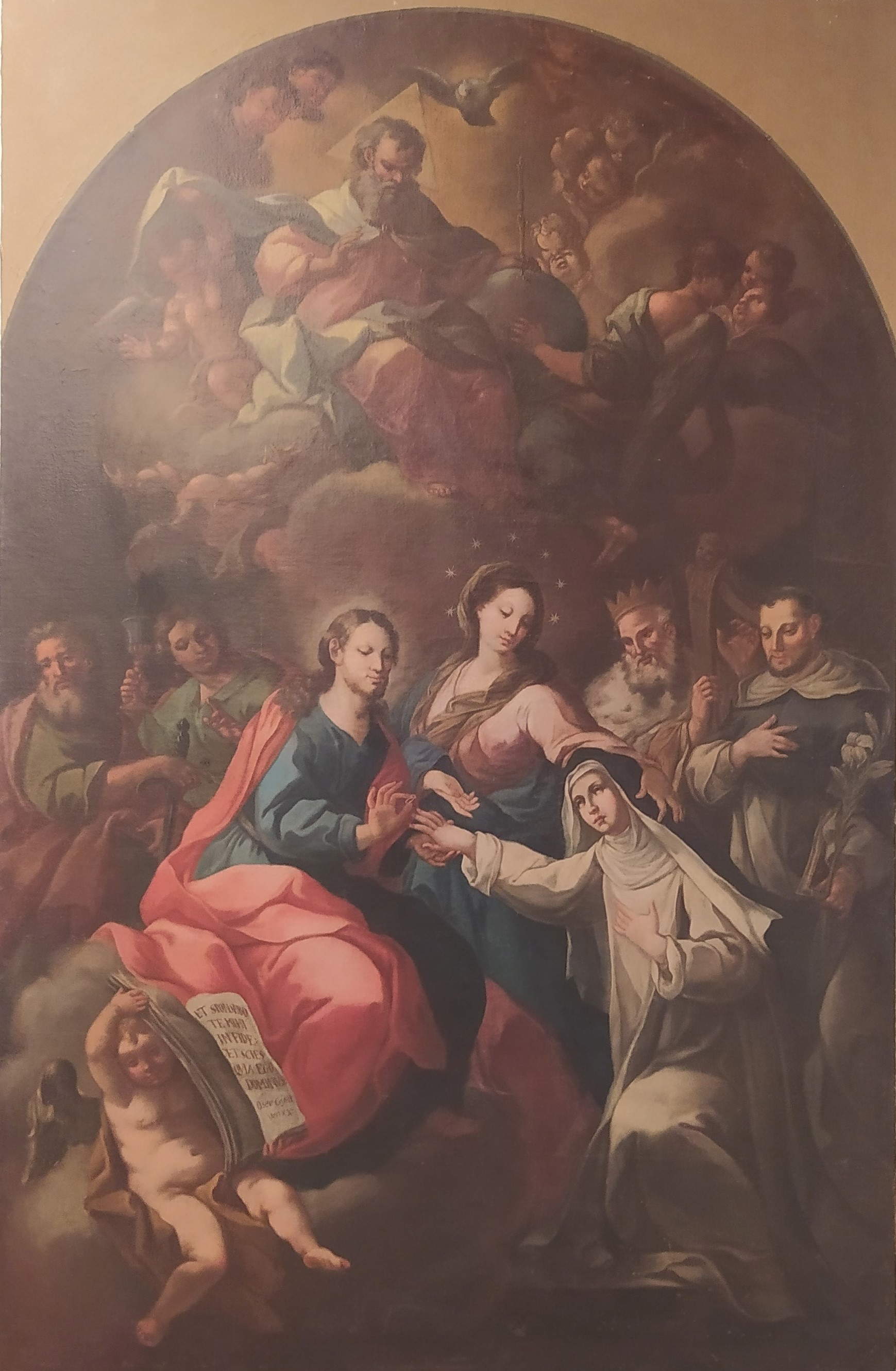 Sizilianischer Künstler, Die mystische Hochzeit der Heiligen Katharina von Siena (18. Jahrhundert) Sizilianischer Künstler, Die mystische Hochzeit der Heiligen Katharina von Siena (18. Jahrhundert)