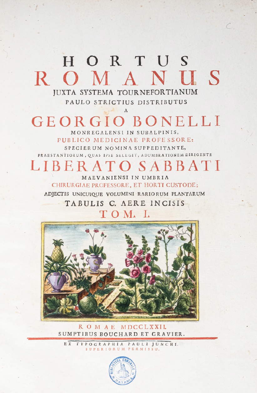 Hortus Romanus, Titelblatt des vierten Bandes Hortus Romanus, Titelblatt des vierten Bandes
