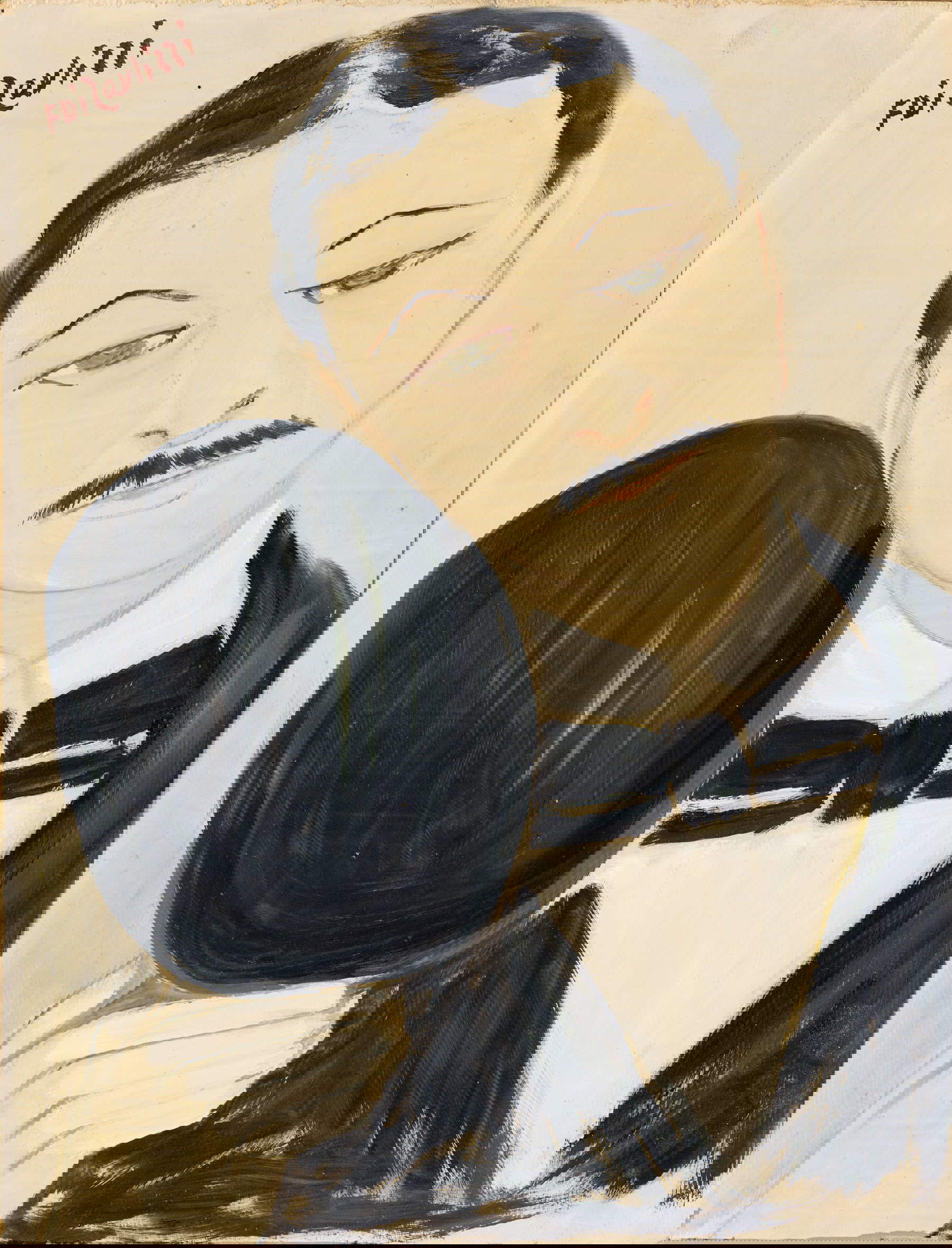 Francesco Di Terlizzi, Porträt von Edoardo Persico (1932; Öl auf Sperrholz, 42 x 32 cm)