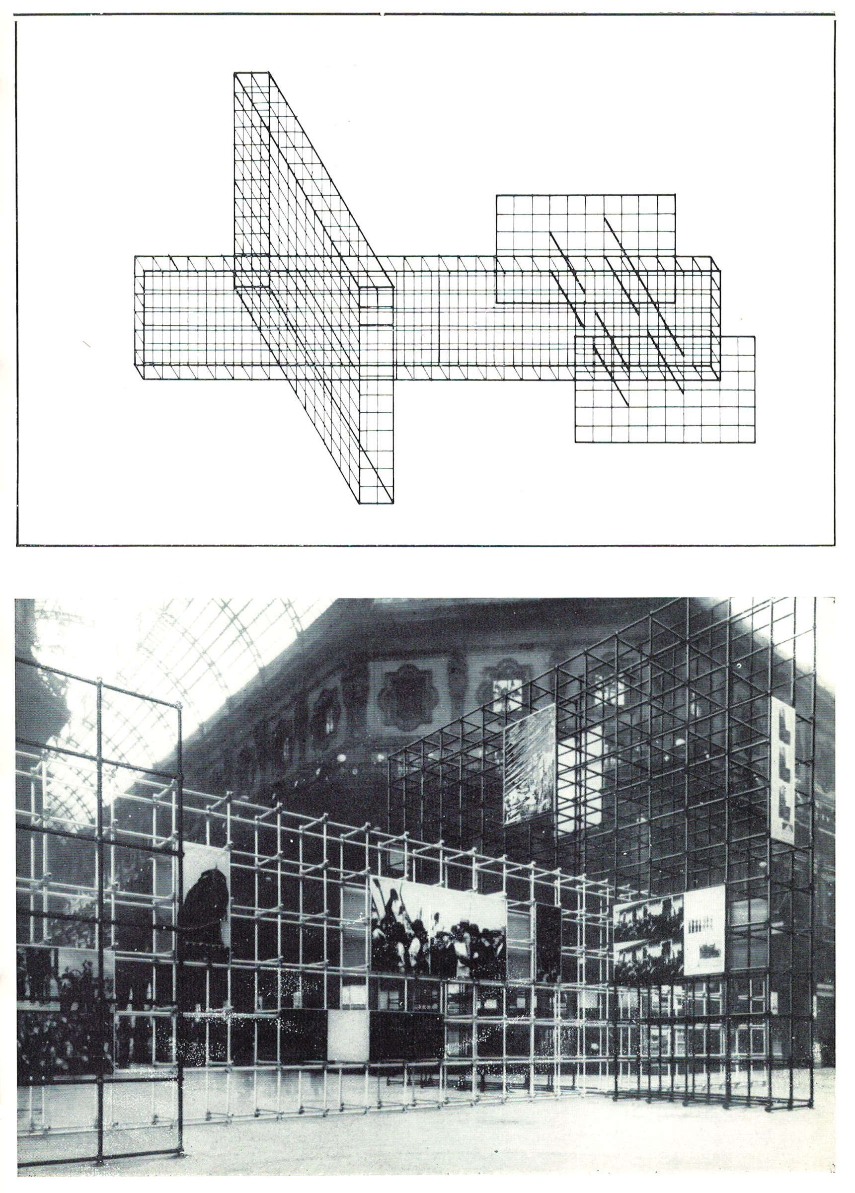 Edoardo Persico, Marcello Nizzoli, Werbekonstruktion für das Plebiszit vom 25. März 1934 (1934, Mailand, Galleria Vittorio Emanuele)