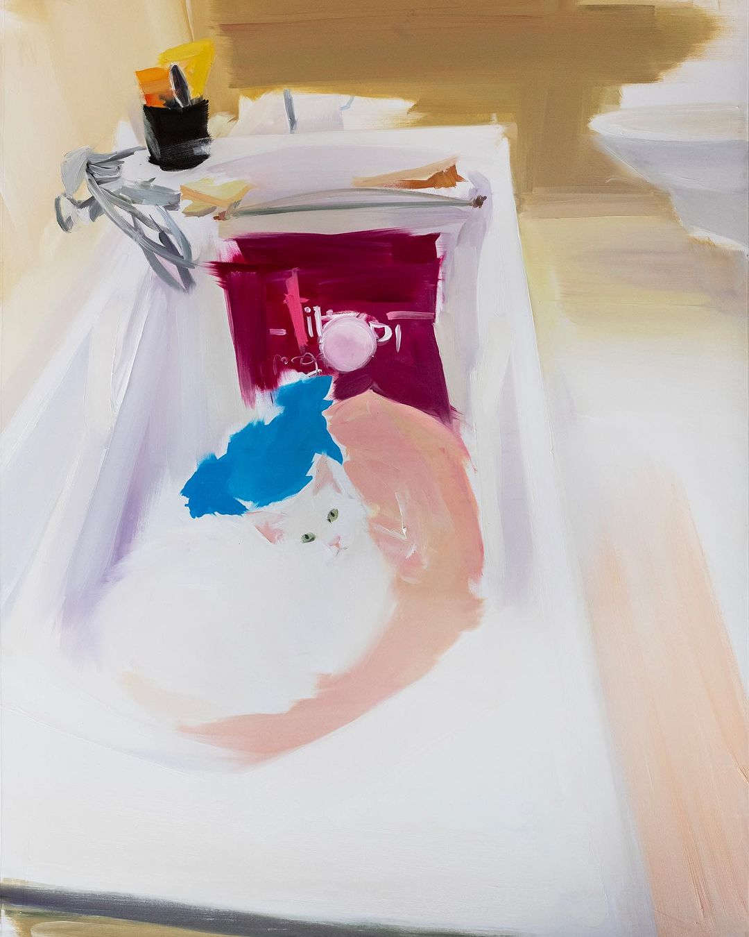 Andrea Fontanari, Motherwell (2024 ; huile sur toile, 216 x 168 cm)