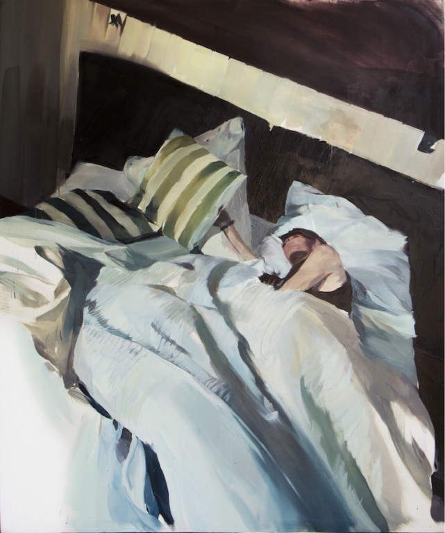 Andrea Fontanari, Nuit à Dachau (2017 ; huile sur toile, 187 x 208 cm)