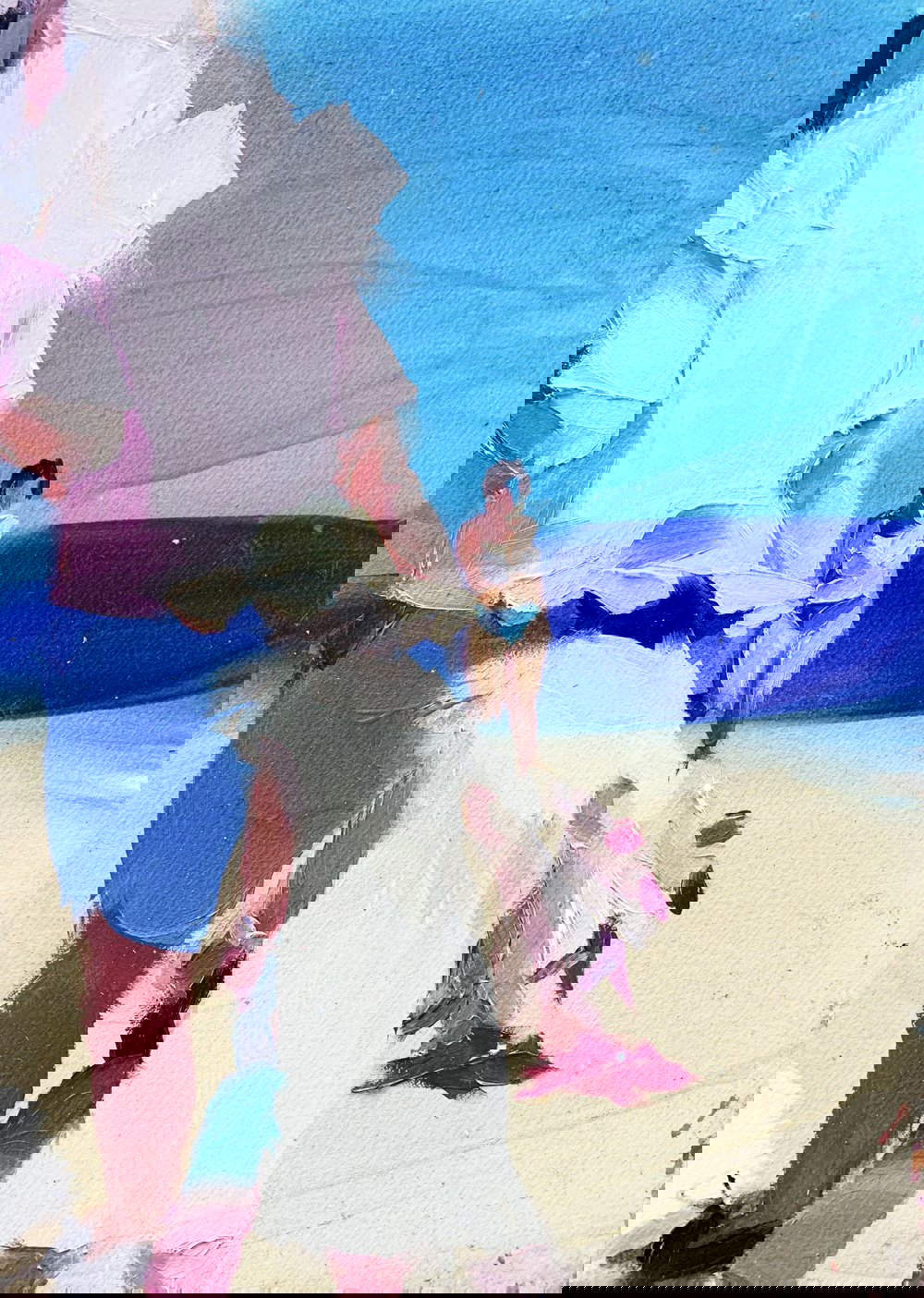 Andrea Fontanari, Sans titre (Journal) 3 (2023 ; huile sur papier, 35,5 x 25,5 cm)