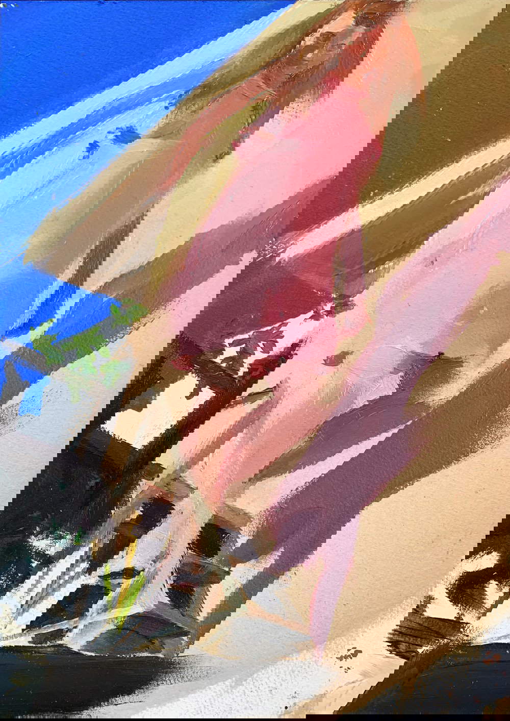 Andrea Fontanari, Untitled (Diary) 6 (2023 ; huile sur papier, 35,5 x 25,5 cm)