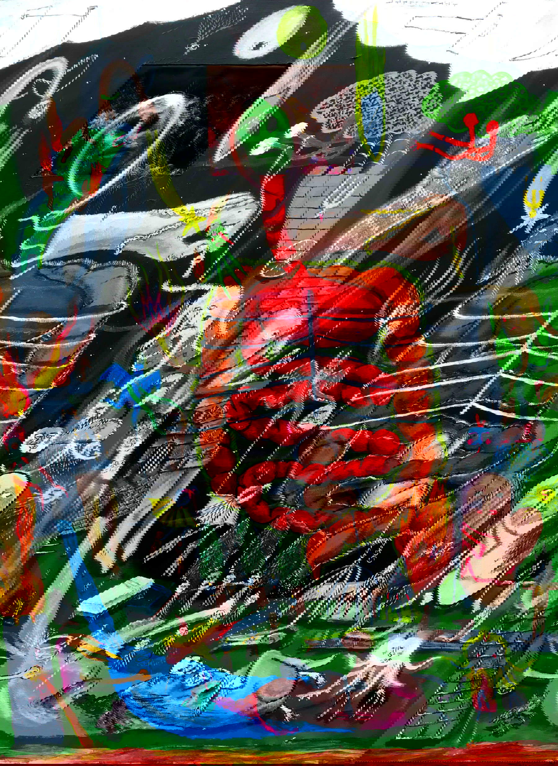 Tommaso Buldini, Dormi sereno (2018; acrílico sobre panel, 84 x 140 cm) Tommaso Buldini, Dormi sereno (2018; acrílico sobre panel, 84 x 140 cm)