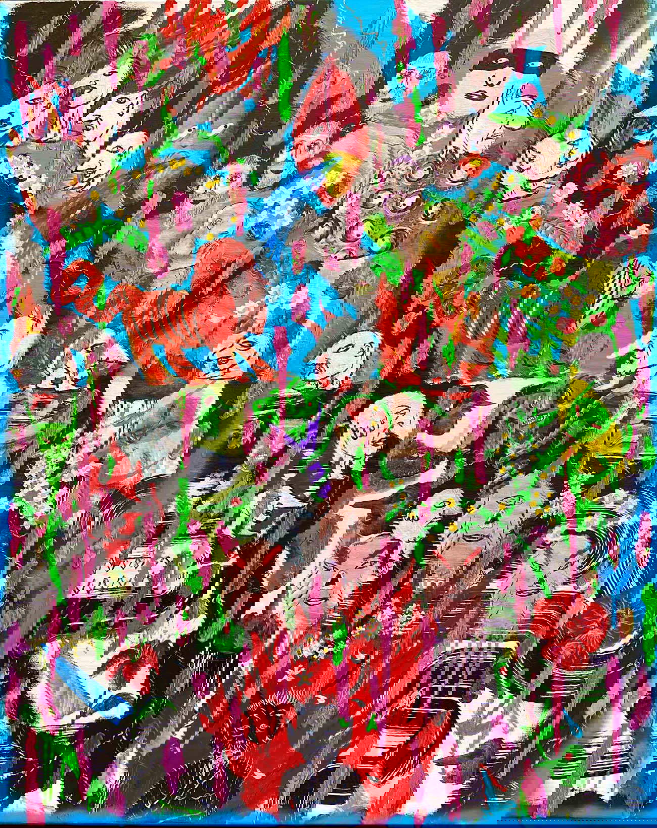 Tommaso Buldini, Gummo (2024; técnica mixta sobre lienzo, 80 x 100 cm) Tommaso Buldini, Gummo (2024; técnica mixta sobre lienzo, 80 x 100 cm)