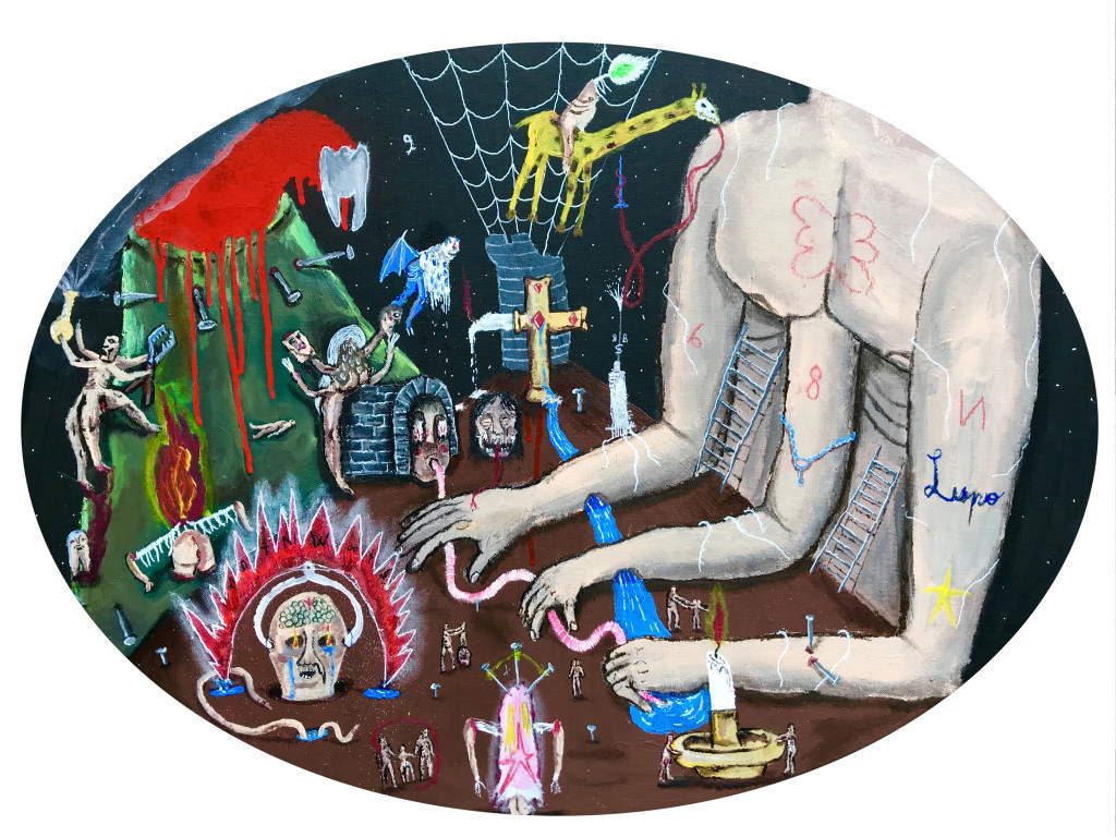 Tommaso Buldini, Entre brazos lentos (2018; acrílico sobre lienzo, 70 x 50 cm) Tommaso Buldini, Entre brazos lentos (2018; acrílico sobre lienzo, 70 x 50 cm)