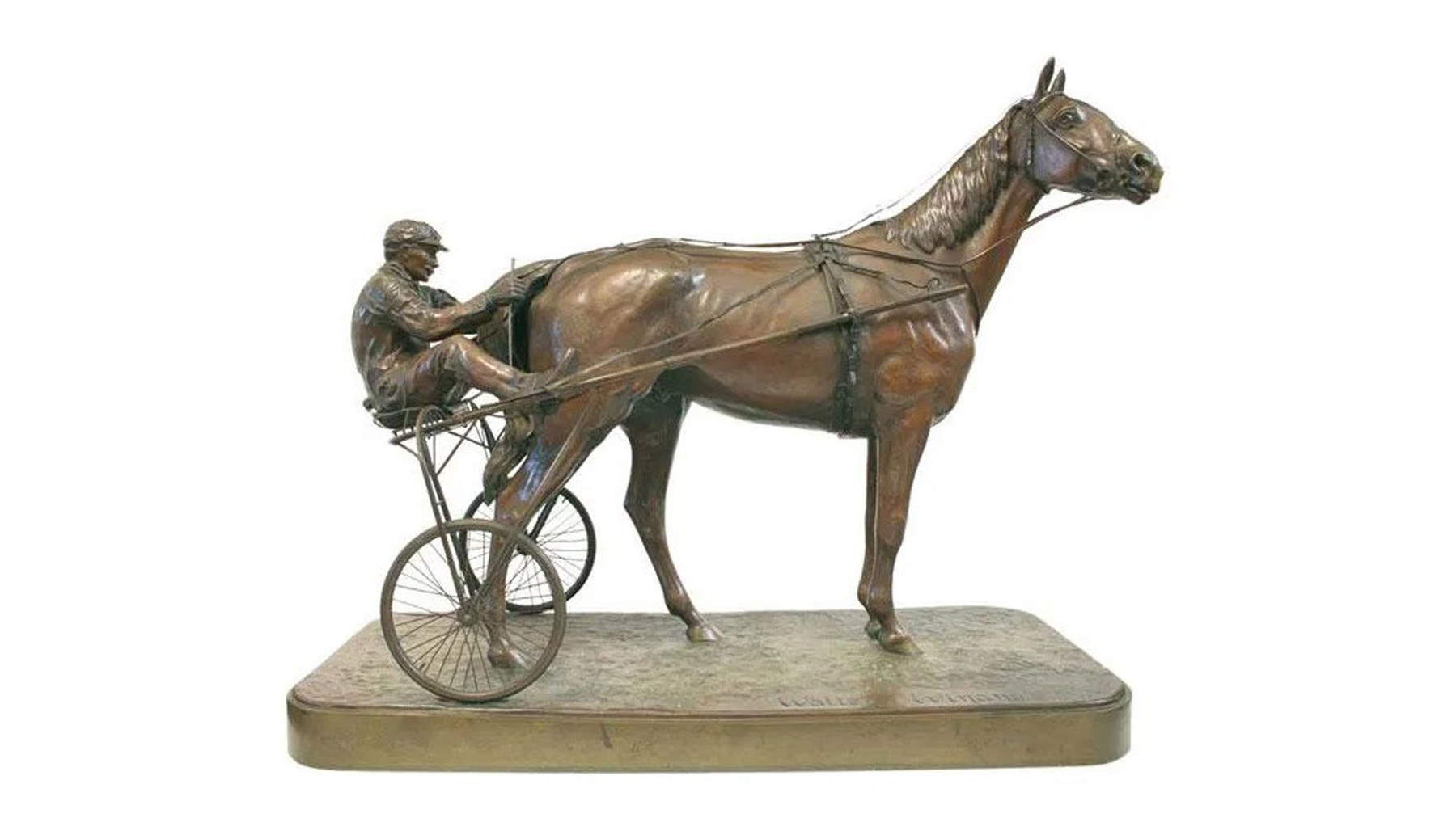 An American Trotter de Walter Winans, médaille d'or en sculpture aux Jeux de Stockholm de 1912 An American Trotter de Walter Winans, médaille d'or en sculpture aux Jeux de Stockholm de 1912
