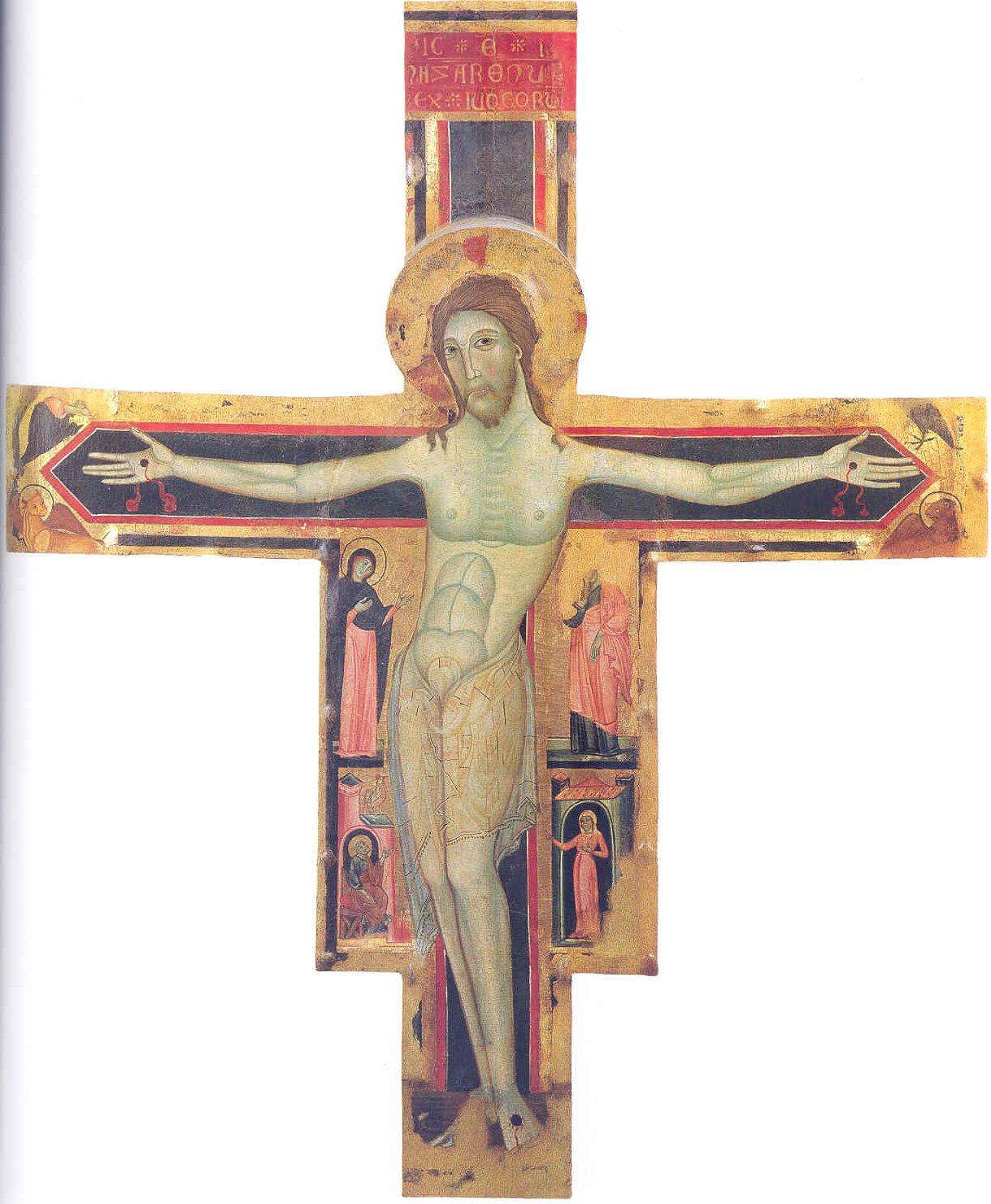 Deodato Orlandi (attr.), Christus triumphans tra i simboli degli evangelisti (ultimo decennio del XIII secolo; tempera e oro su tavola; Pisa, Museo Nazionale di San Matteo) Deodato Orlandi (attr.), Christus triumphans tra i simboli degli evangelisti (ultimo decennio del XIII secolo; tempera e oro su tavola; Pisa, Museo Nazionale di San Matteo)