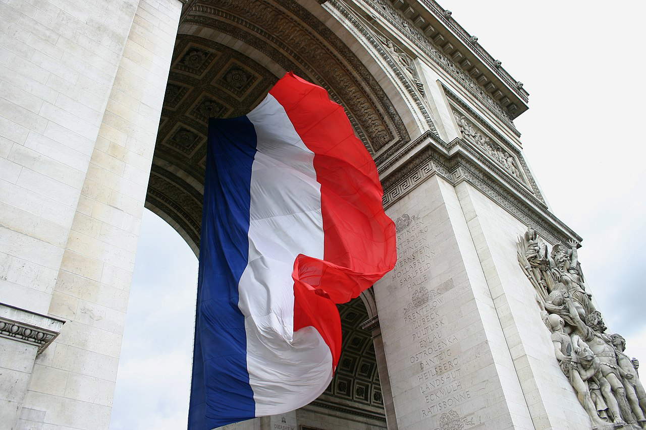 The Arc de Triomphe with the French flag during a public ceremony. Photo: Chris Stubel The Arc de Triomphe with the French flag during a public ceremony. Photo: Chris Stubel