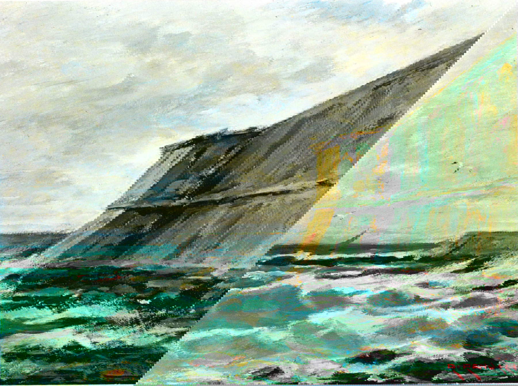 Renuccio Renucci, Mareggiata al Lazzeretto (hacia 1930; óleo sobre tabla, 23 x 33 cm; colección particular) Renuccio Renucci, Mareggiata al Lazzeretto (hacia 1930; óleo sobre tabla, 23 x 33 cm; colección particular)